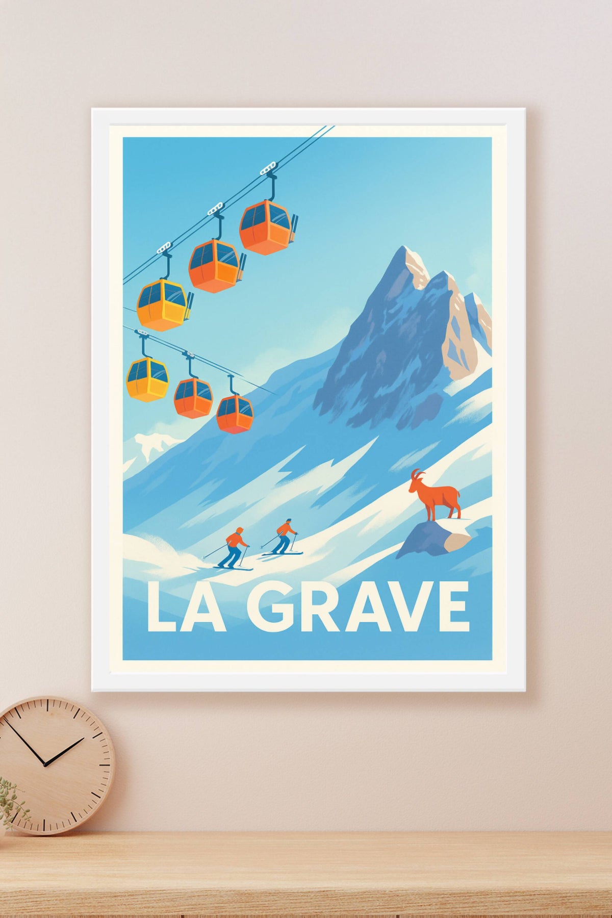Affiche La Grave — Évasion hivernale en montagne · poster d'art de La Grave
