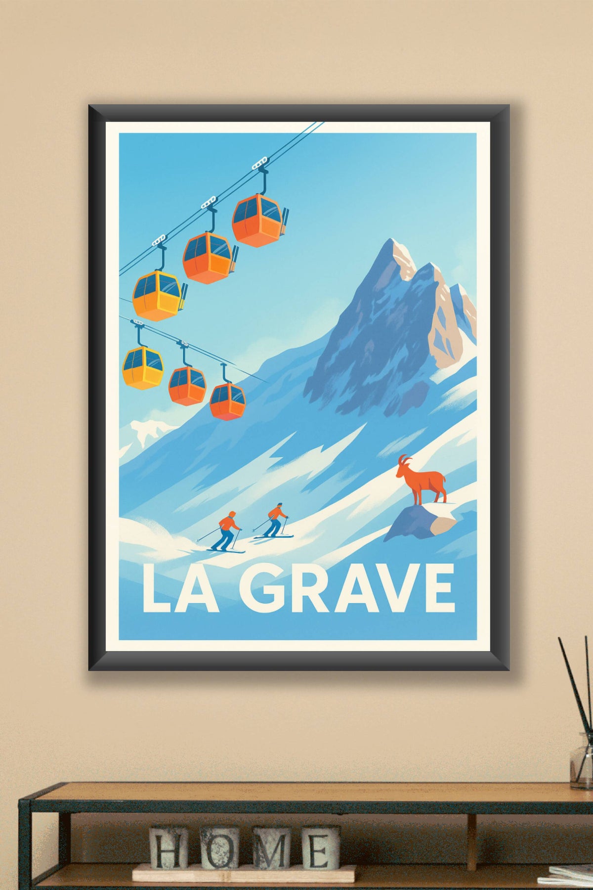 Affiche La Grave — Évasion hivernale en montagne · poster d'art de La Grave
