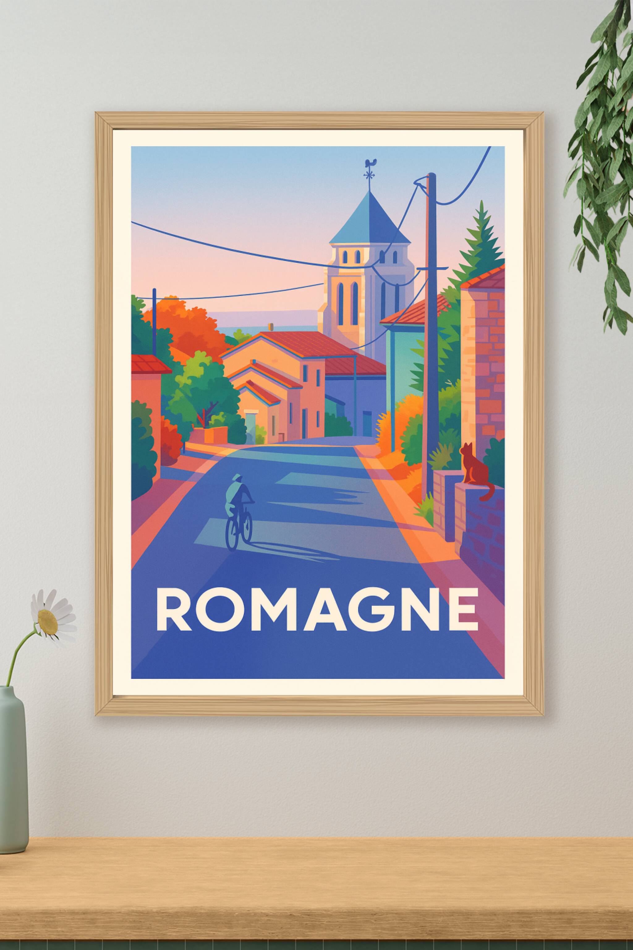 Affiche de Romagne - Douceur et sérénité villageoise