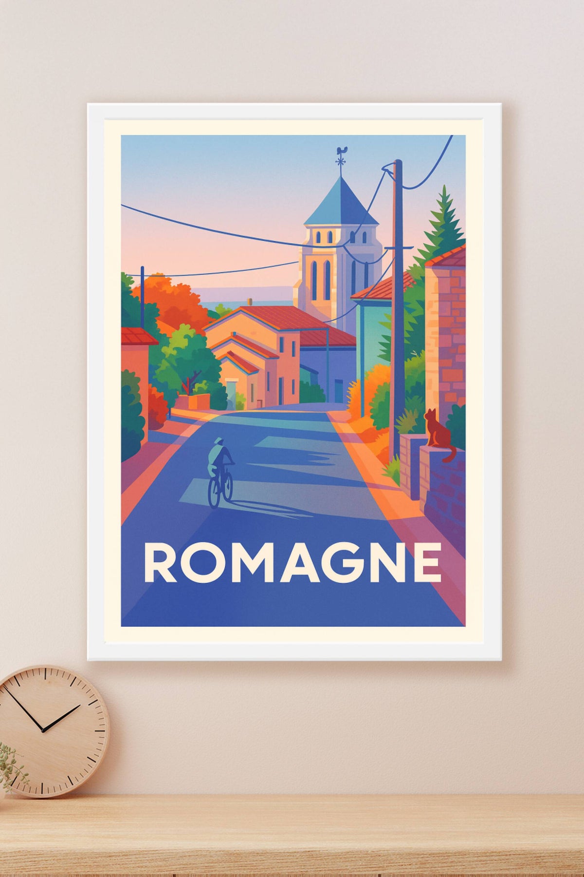 Affiche Romagne — Douceur et sérénité villageoise · poster d'art de Romagne