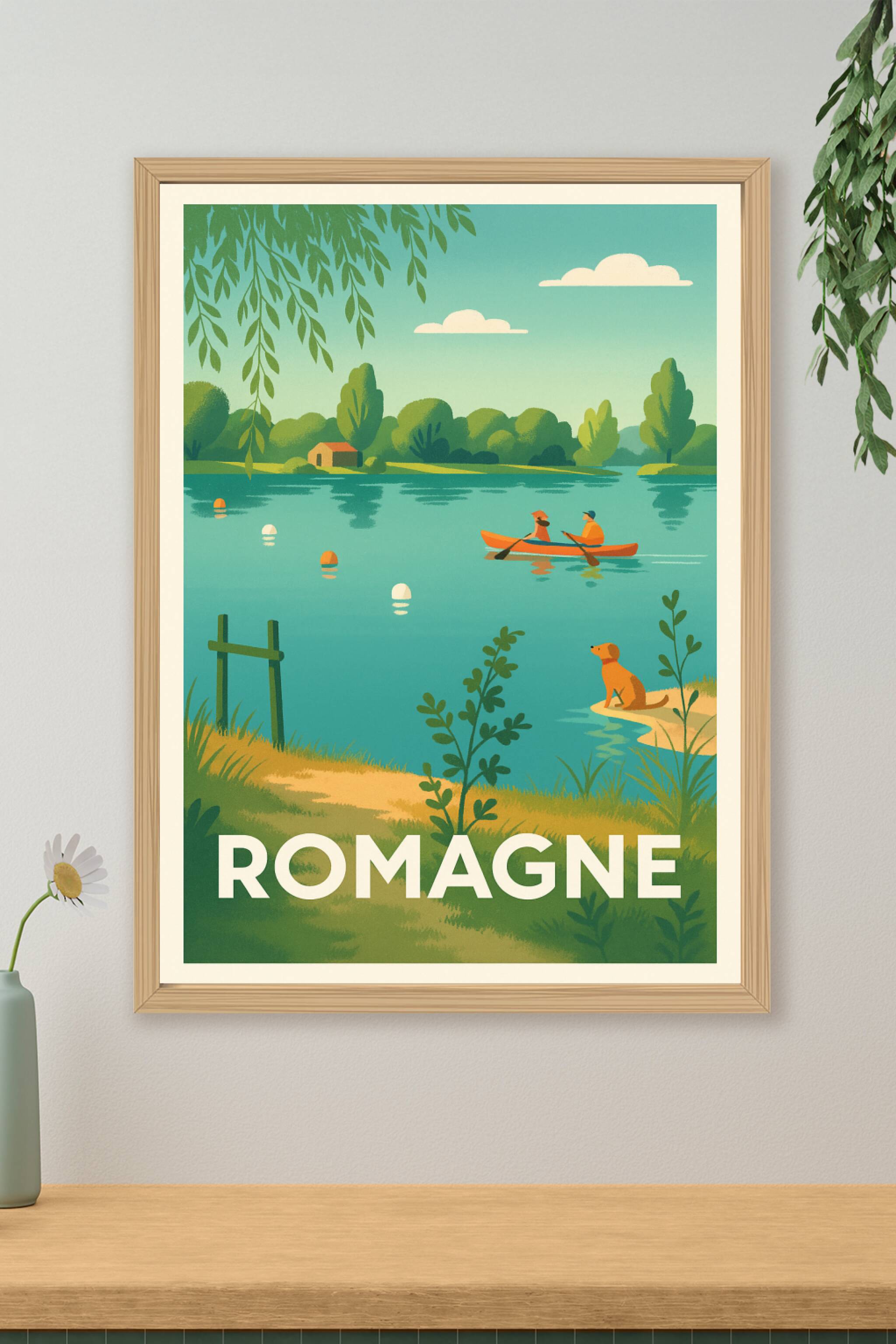 Affiche de Romagne - Évasion bucolique au fil de l'eau