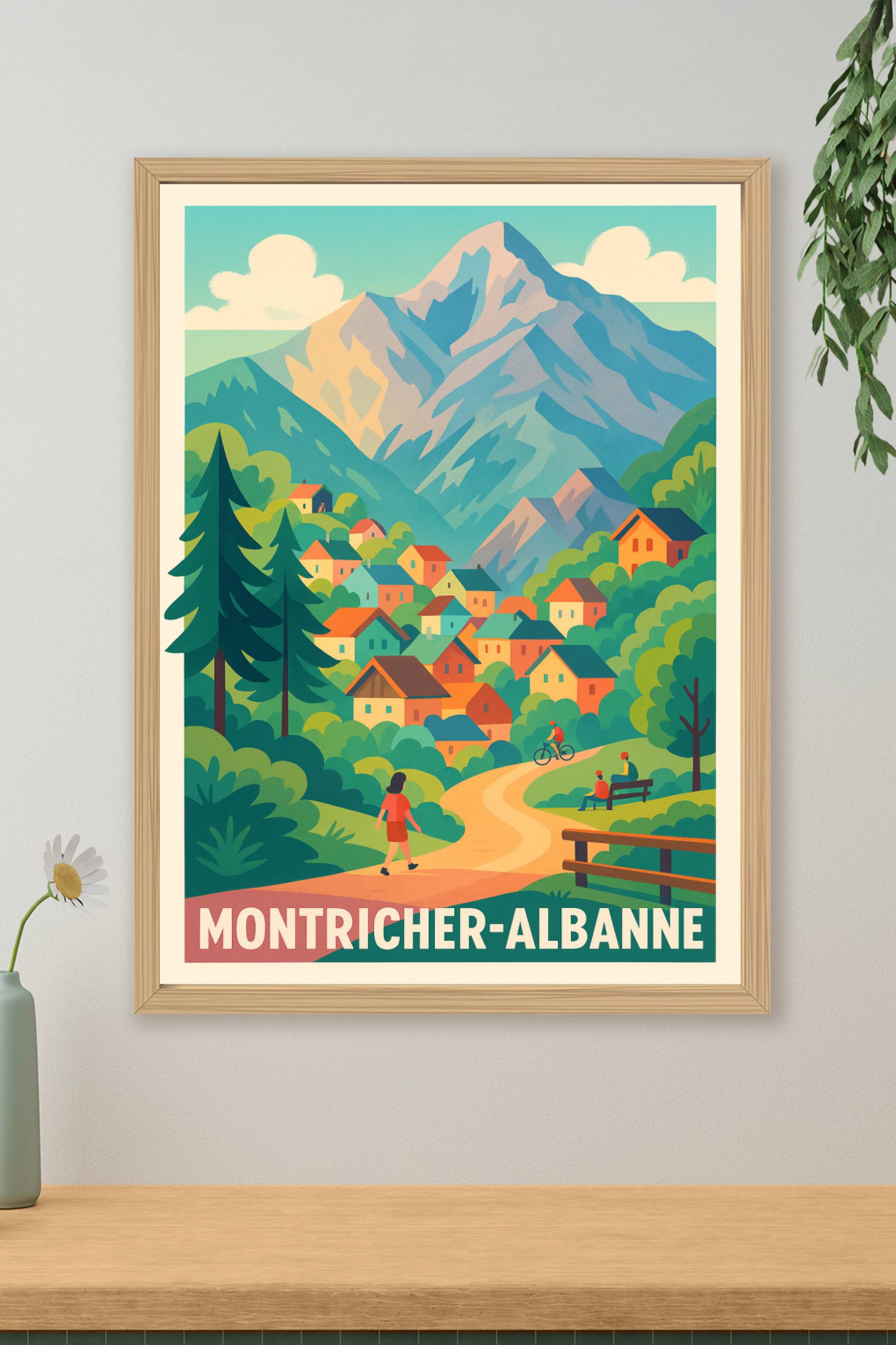 Affiche de Montricher-Albanne - L'évasion alpine colorée