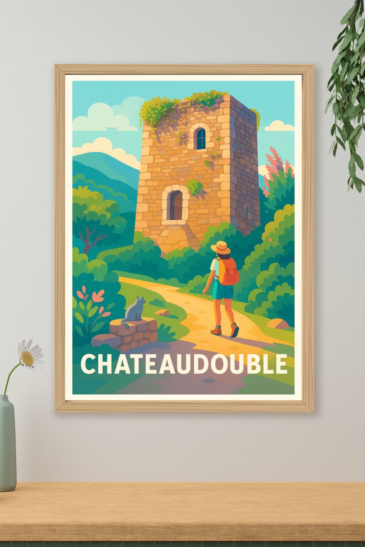 Affiche Chateaudouble — Voyage au cœur de l'histoire et de la nature · poster d'art de Chateaudouble