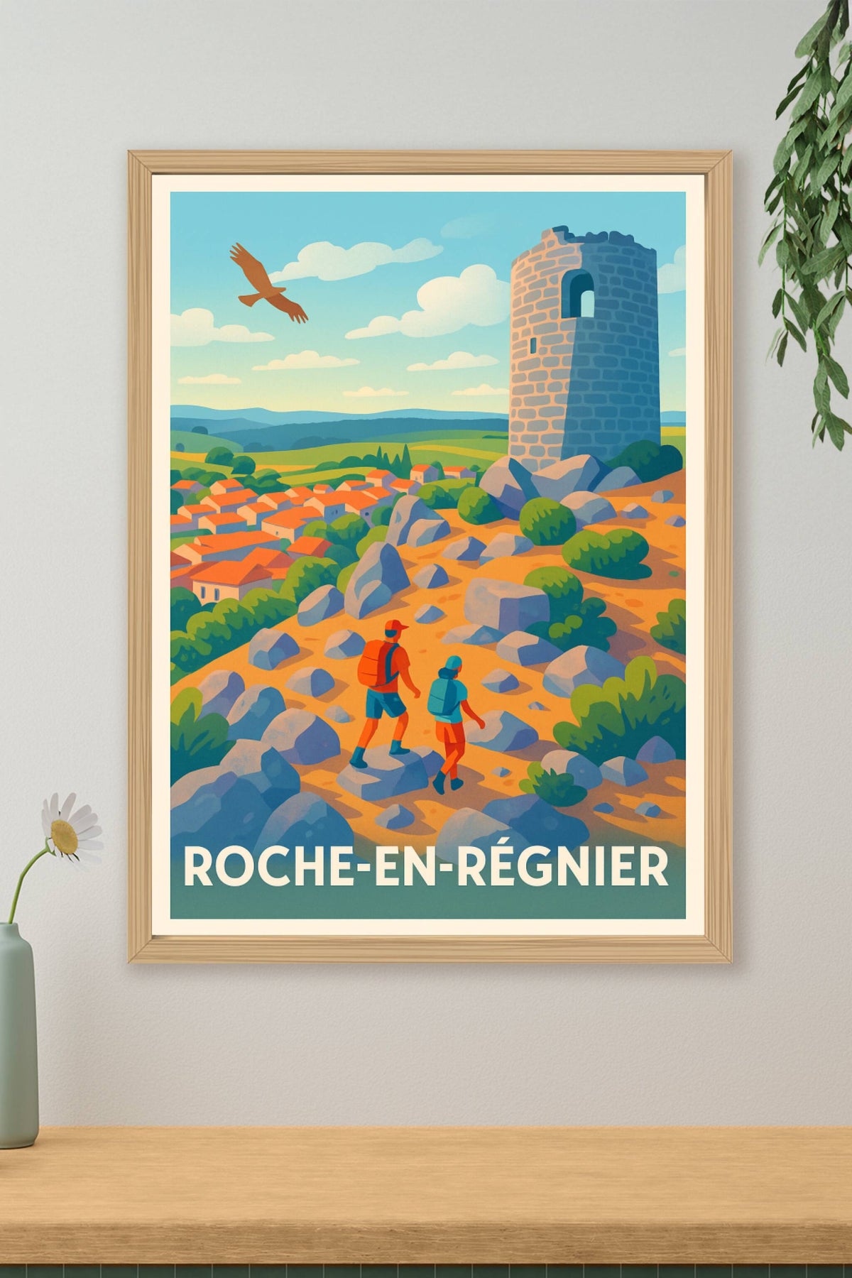 Affiche Roche-en-Régnier — L'escapade nature incontournable · poster d'art de Roche-en-Régnier