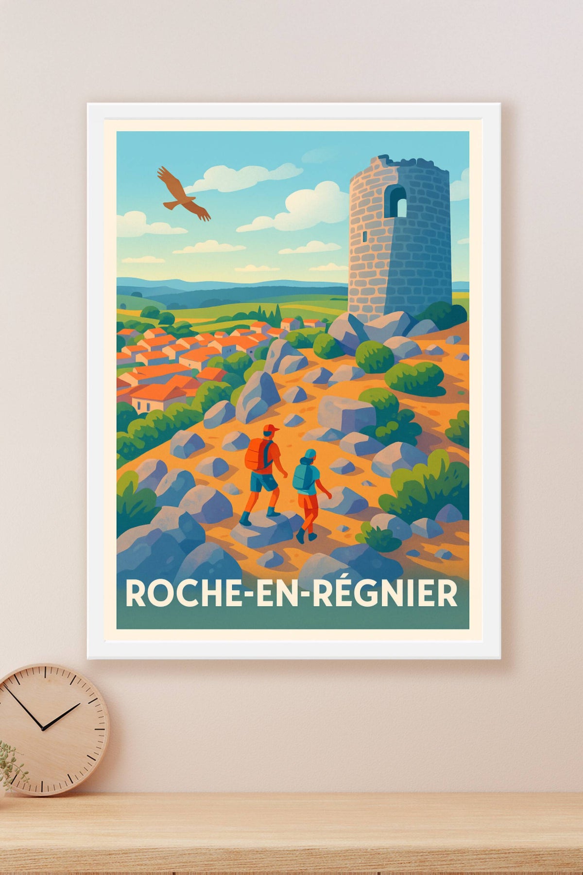 Affiche Roche-en-Régnier — L'escapade nature incontournable · poster d'art de Roche-en-Régnier