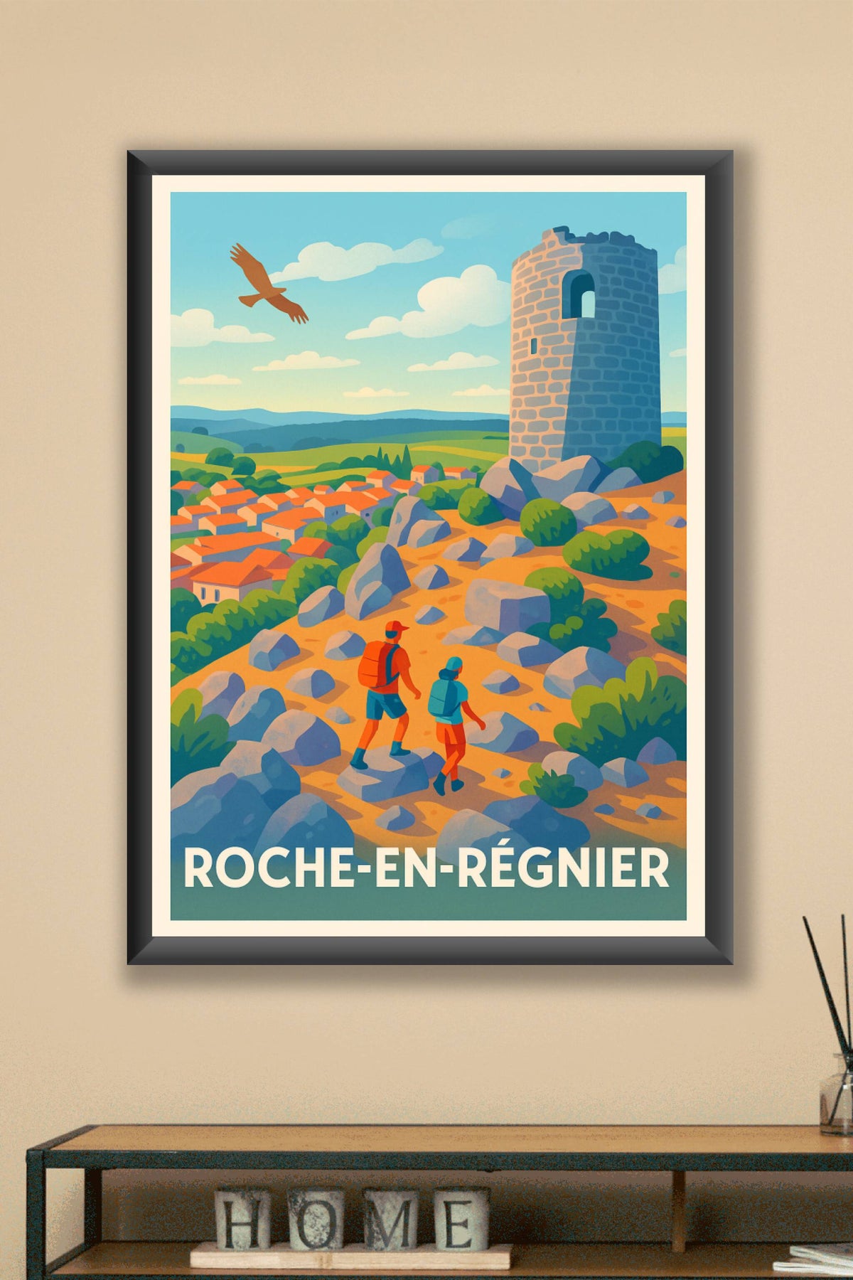 Affiche Roche-en-Régnier — L'escapade nature incontournable · poster d'art de Roche-en-Régnier