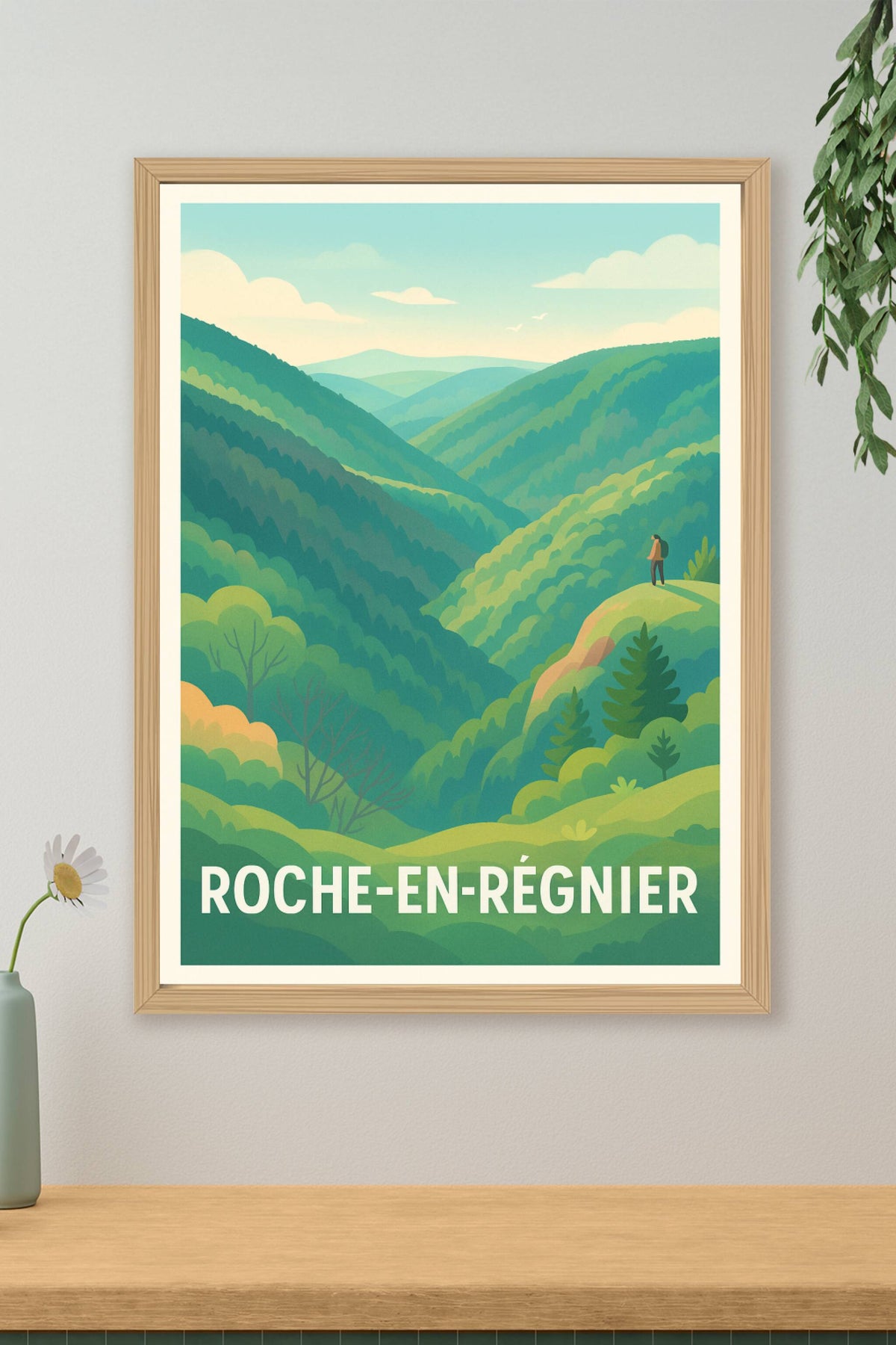 Affiche Roche-en-Régnier — Évasion et nature préservée · poster d'art de Roche-en-Régnier