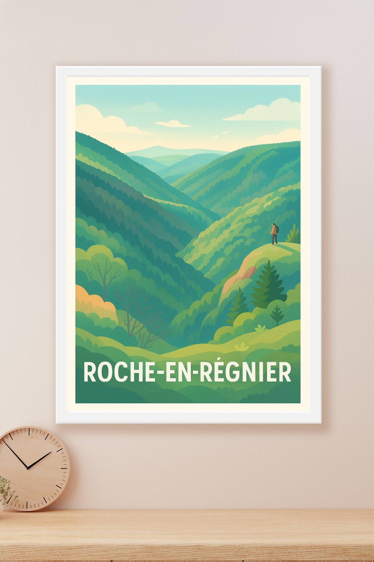 Affiche Roche-en-Régnier — Évasion et nature préservée · poster d'art de Roche-en-Régnier