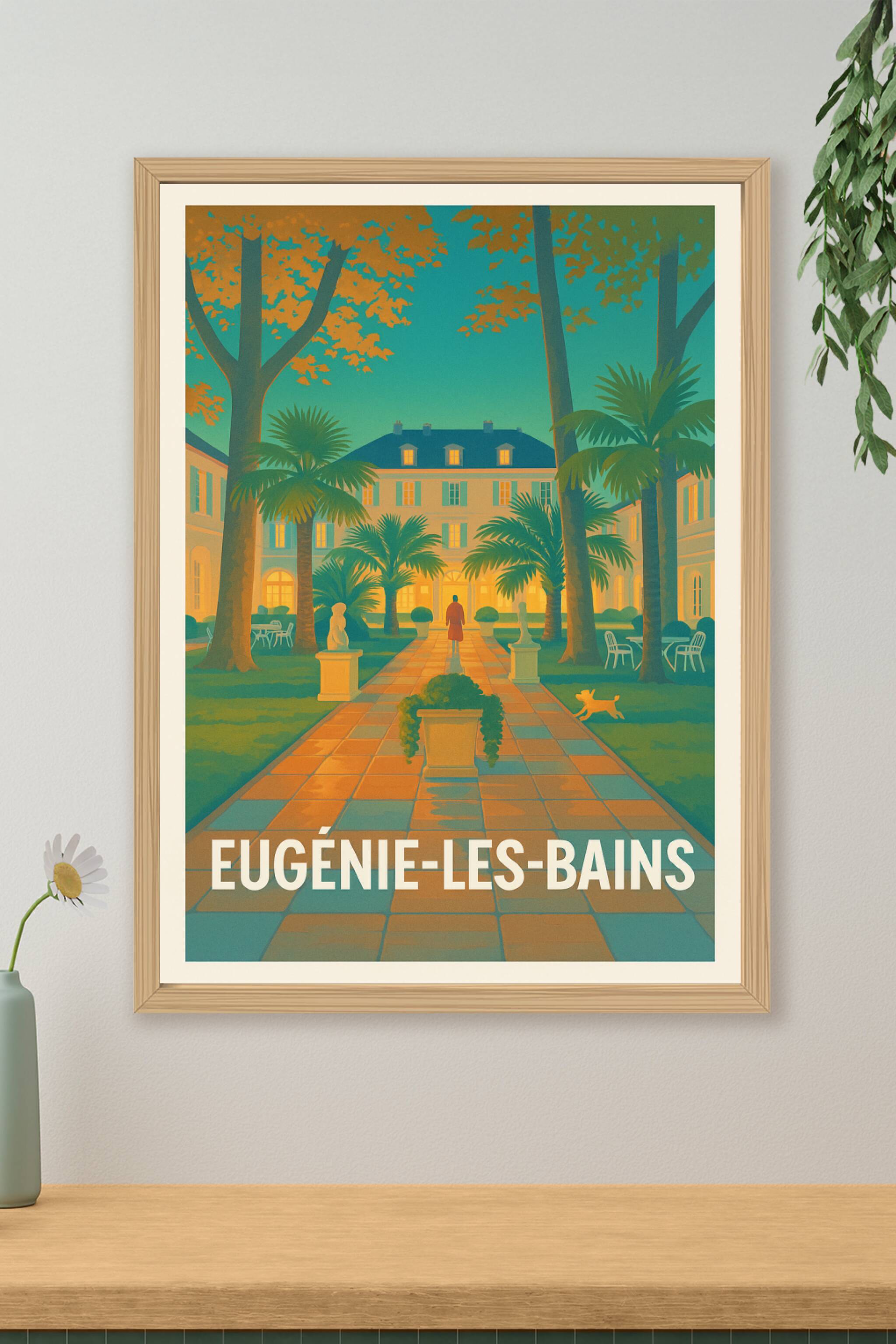 Affiche de Eugénie-les-Bains - Charme et Sérénité au Crépuscule
