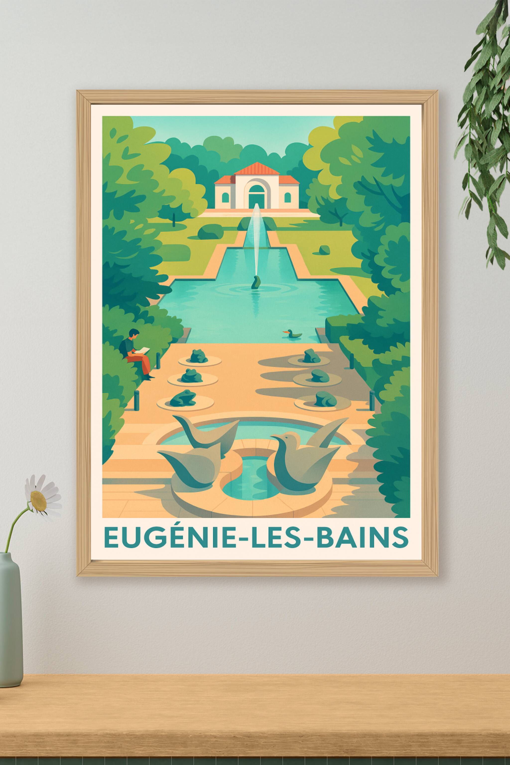 Affiche de Eugénie-les-Bains - Sérénité au cœur des jardins élégants