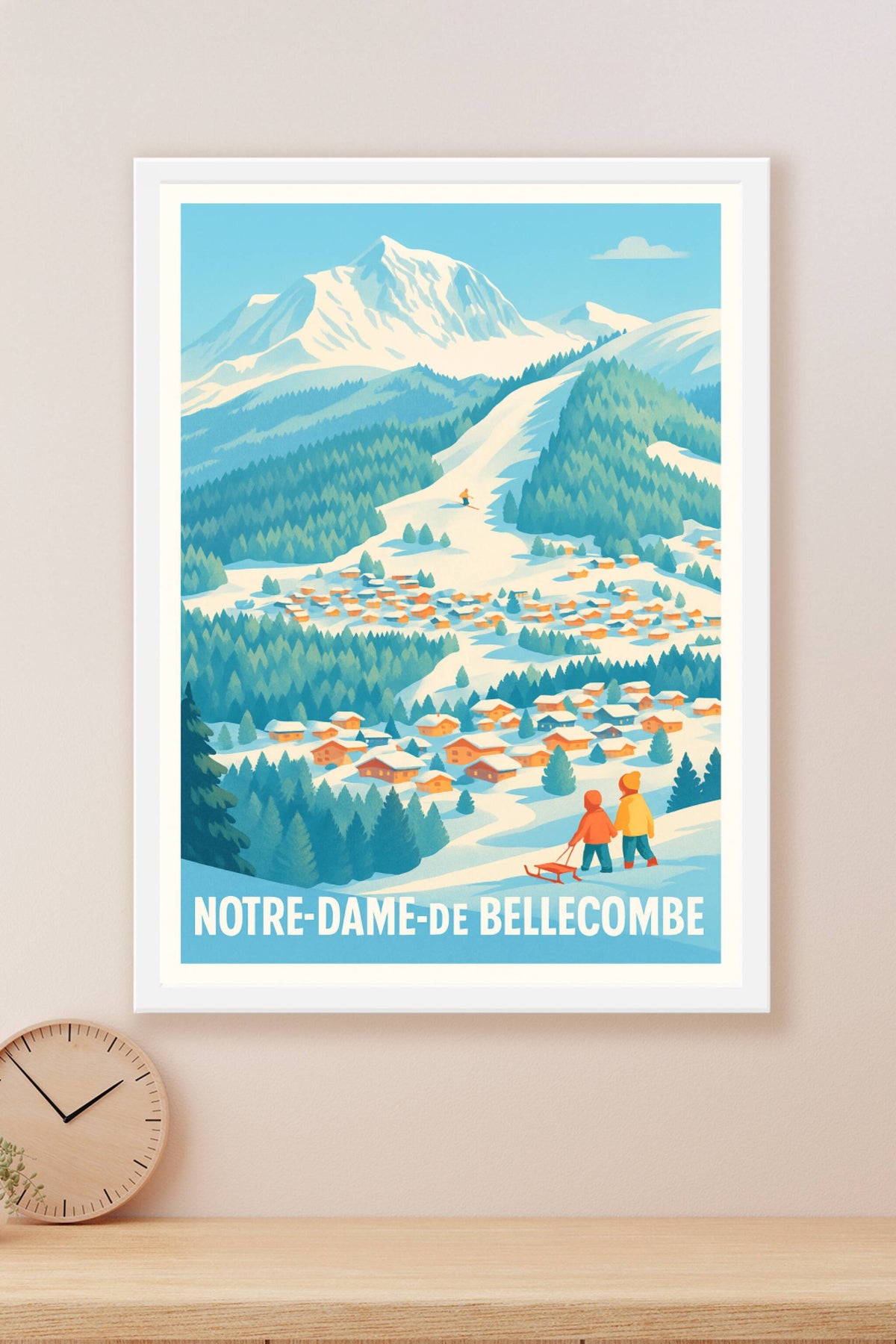 Affiche Notre-Dame-de-Bellecombe — Charme et sérénité en montagne · poster d'art de Notre-Dame-de-Bellecombe