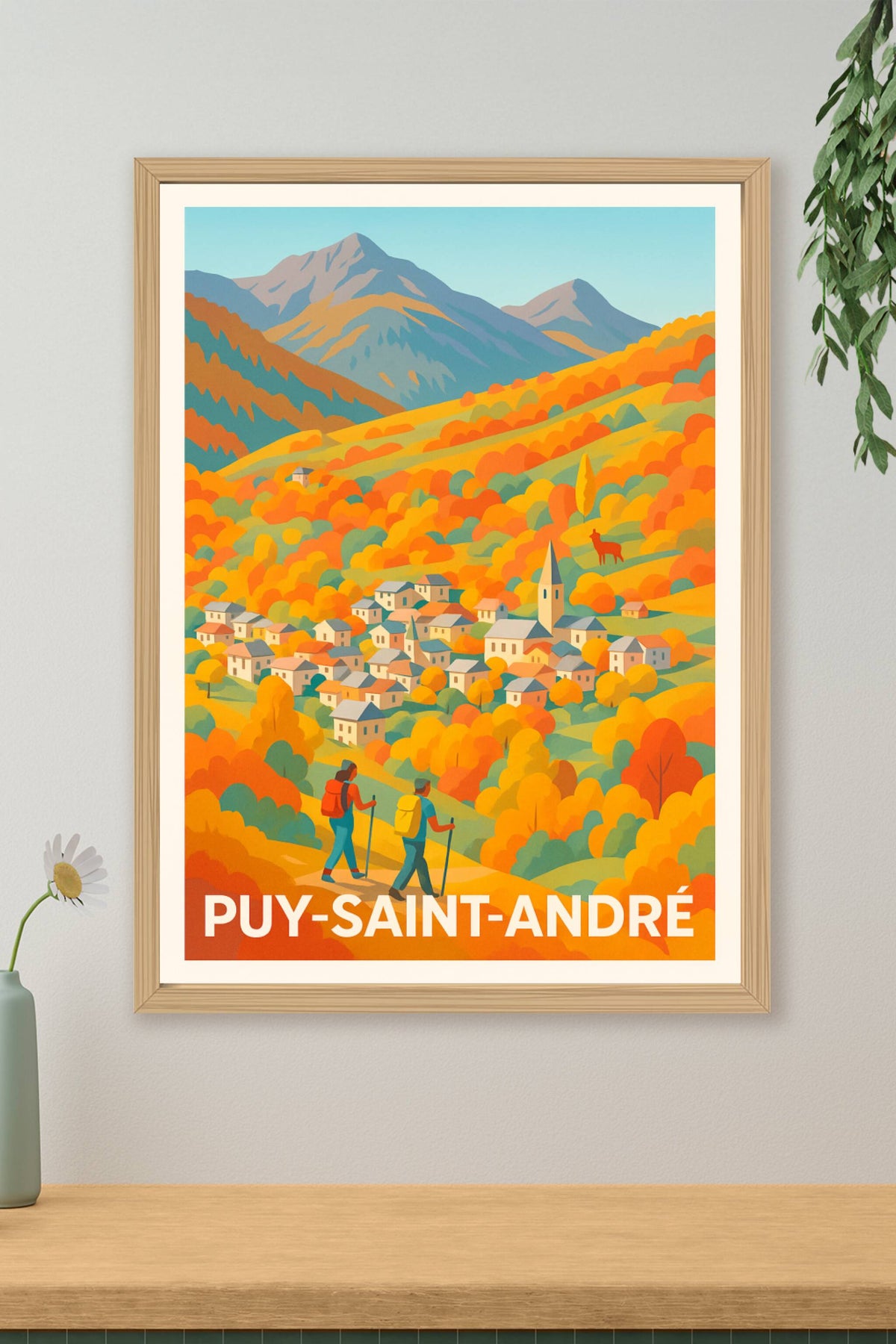 Affiche Puy-Saint-André — Escapade automnale en montagne · poster d'art de Puy-Saint-André