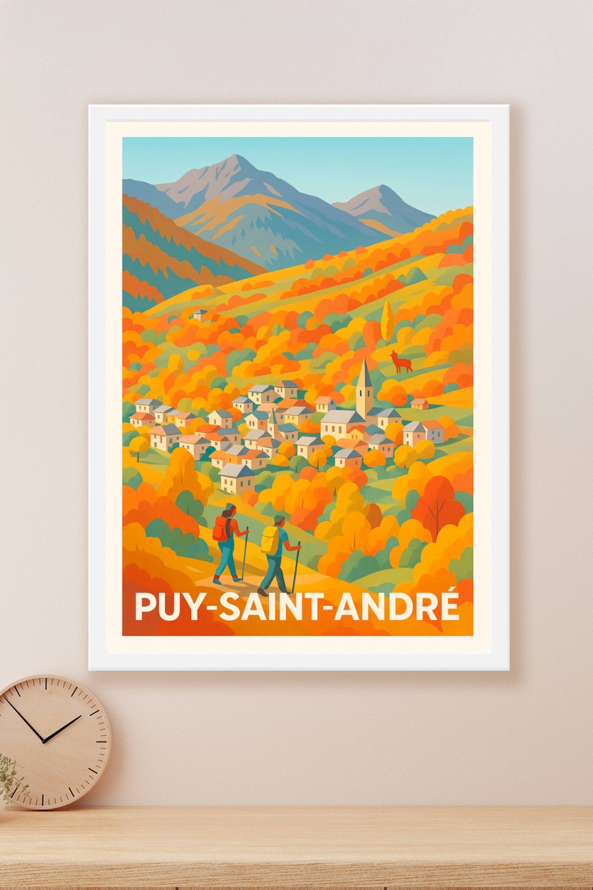 Affiche Puy-Saint-André — Escapade automnale en montagne · poster d'art de Puy-Saint-André