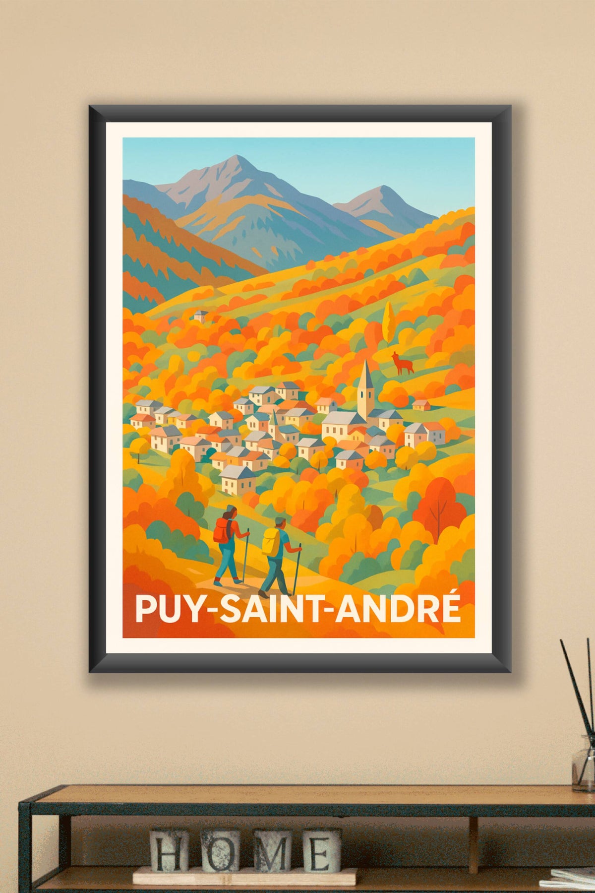 Affiche Puy-Saint-André — Escapade automnale en montagne · poster d'art de Puy-Saint-André