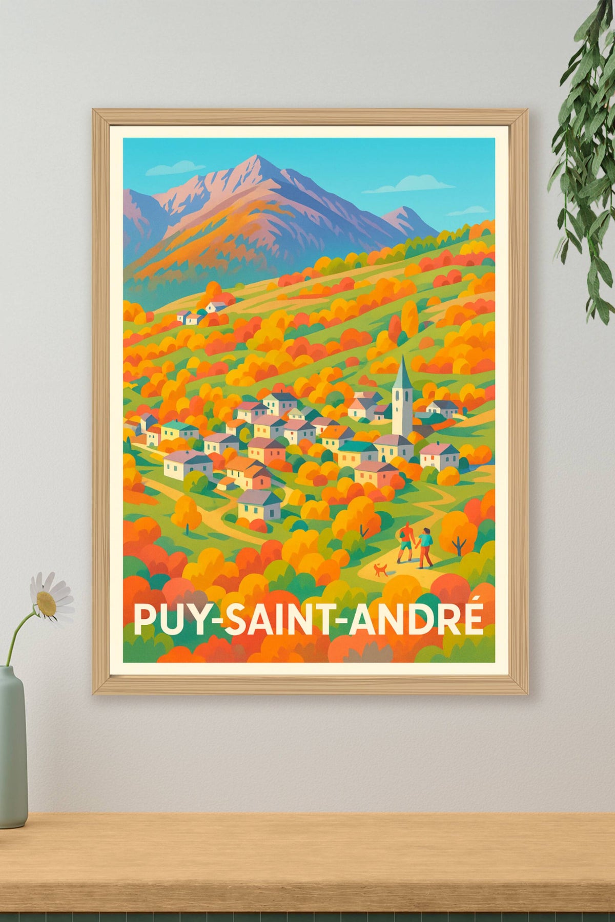 Affiche Puy-Saint-André — Évasion automnale en montagne · poster d'art de Puy-Saint-André