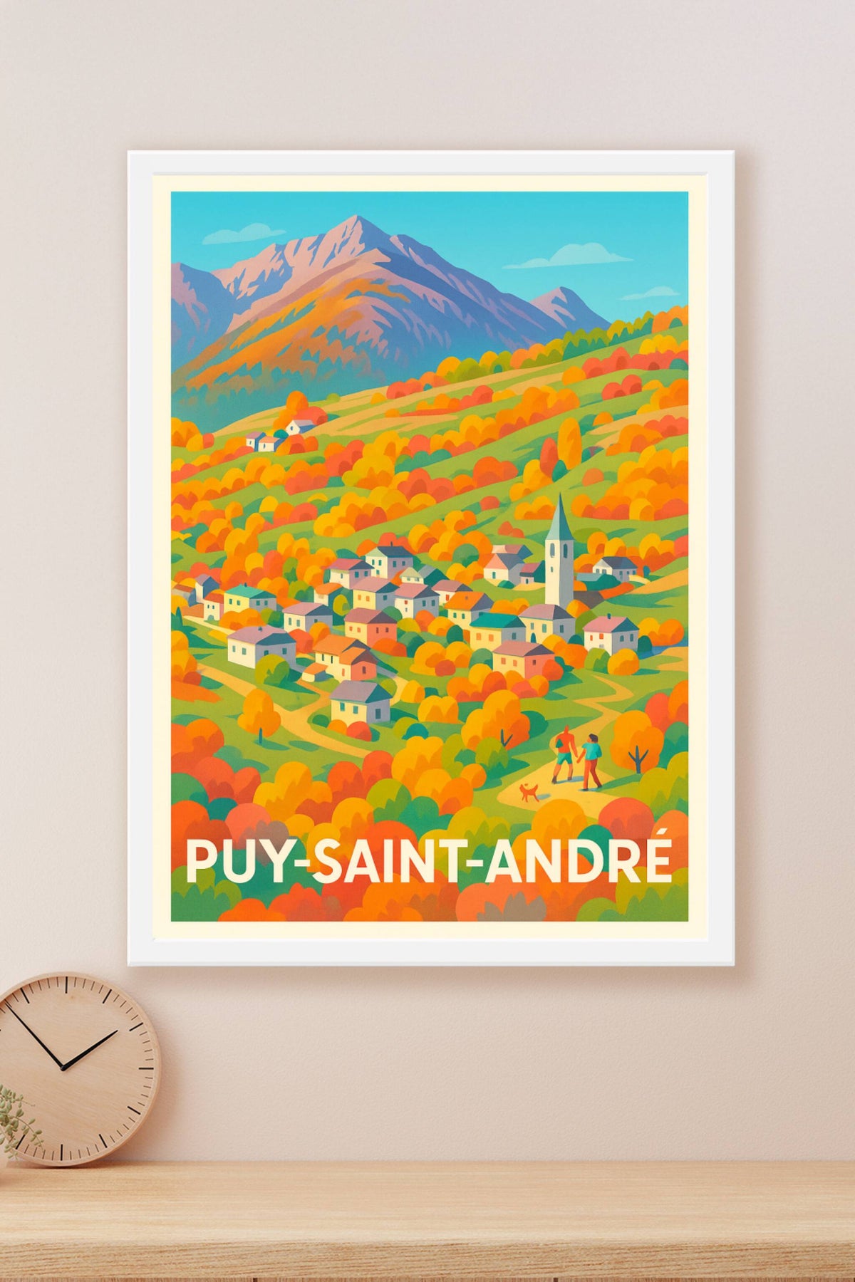 Affiche Puy-Saint-André — Évasion automnale en montagne · poster d'art de Puy-Saint-André