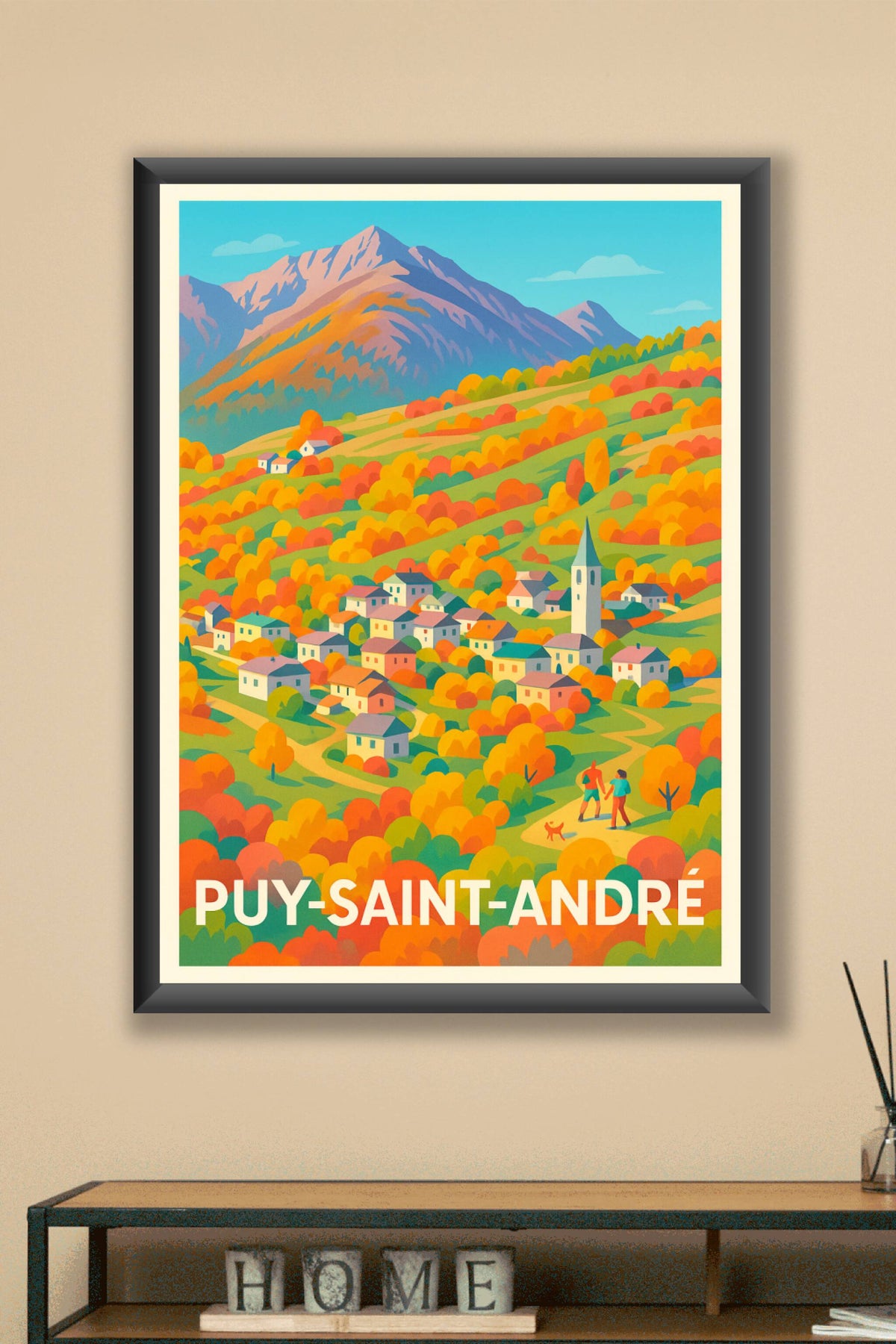 Affiche Puy-Saint-André — Évasion automnale en montagne · poster d'art de Puy-Saint-André