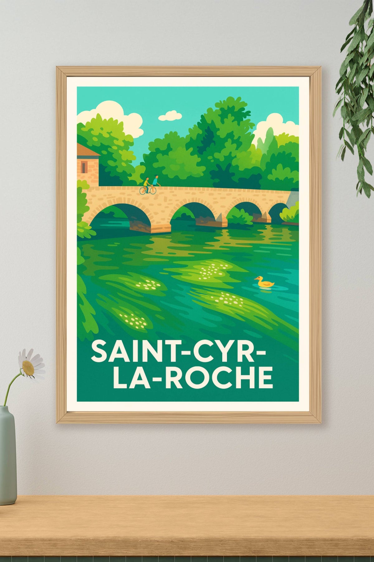 Affiche Saint-Cyr-la-Roche — Charme bucolique et nature apaisante · poster d'art de Saint-Cyr-la-Roche