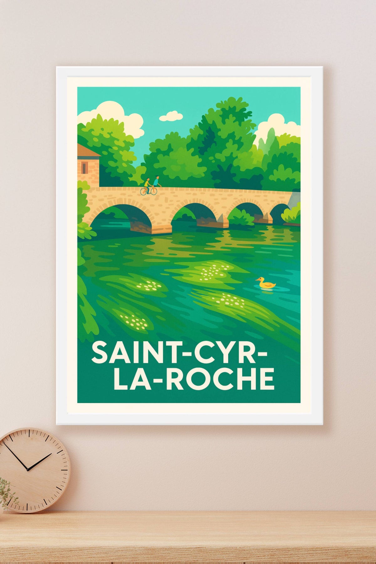 Affiche Saint-Cyr-la-Roche — Charme bucolique et nature apaisante · poster d'art de Saint-Cyr-la-Roche