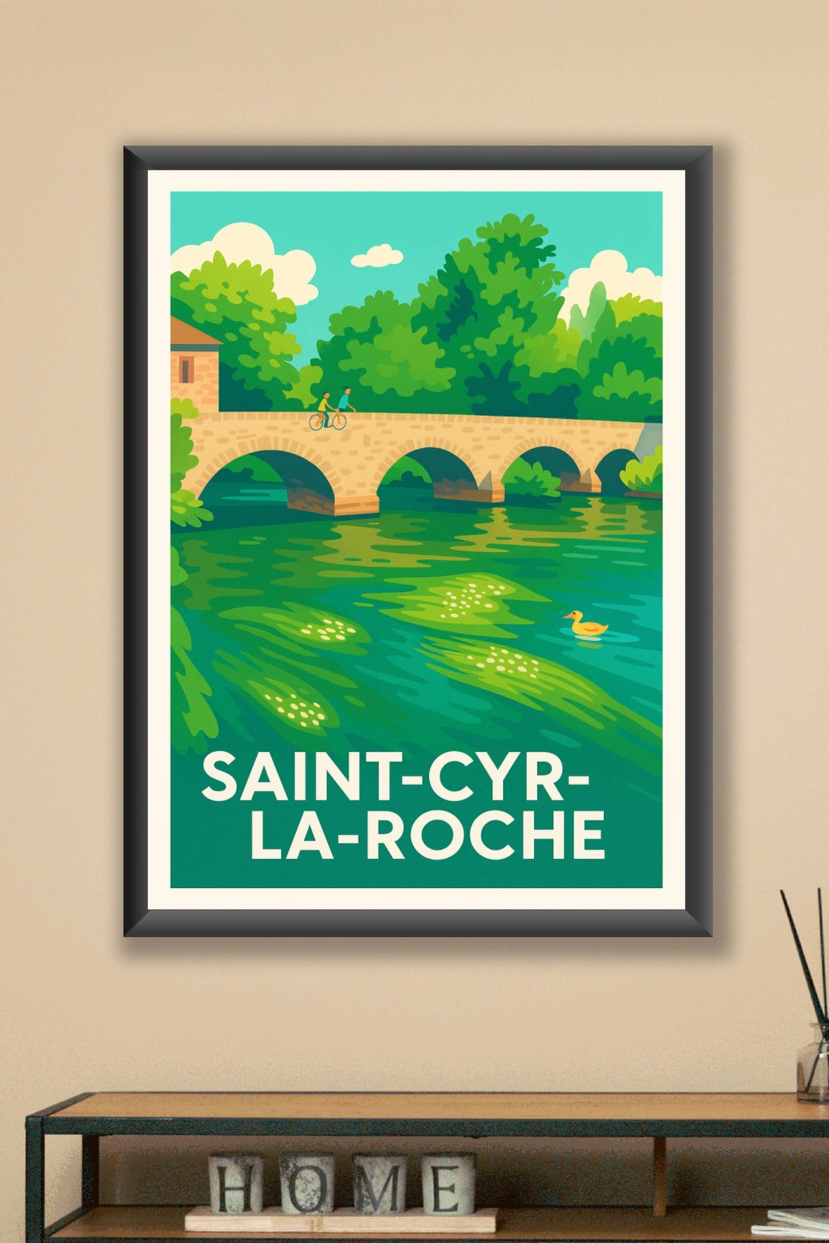 Affiche Saint-Cyr-la-Roche — Charme bucolique et nature apaisante · poster d'art de Saint-Cyr-la-Roche