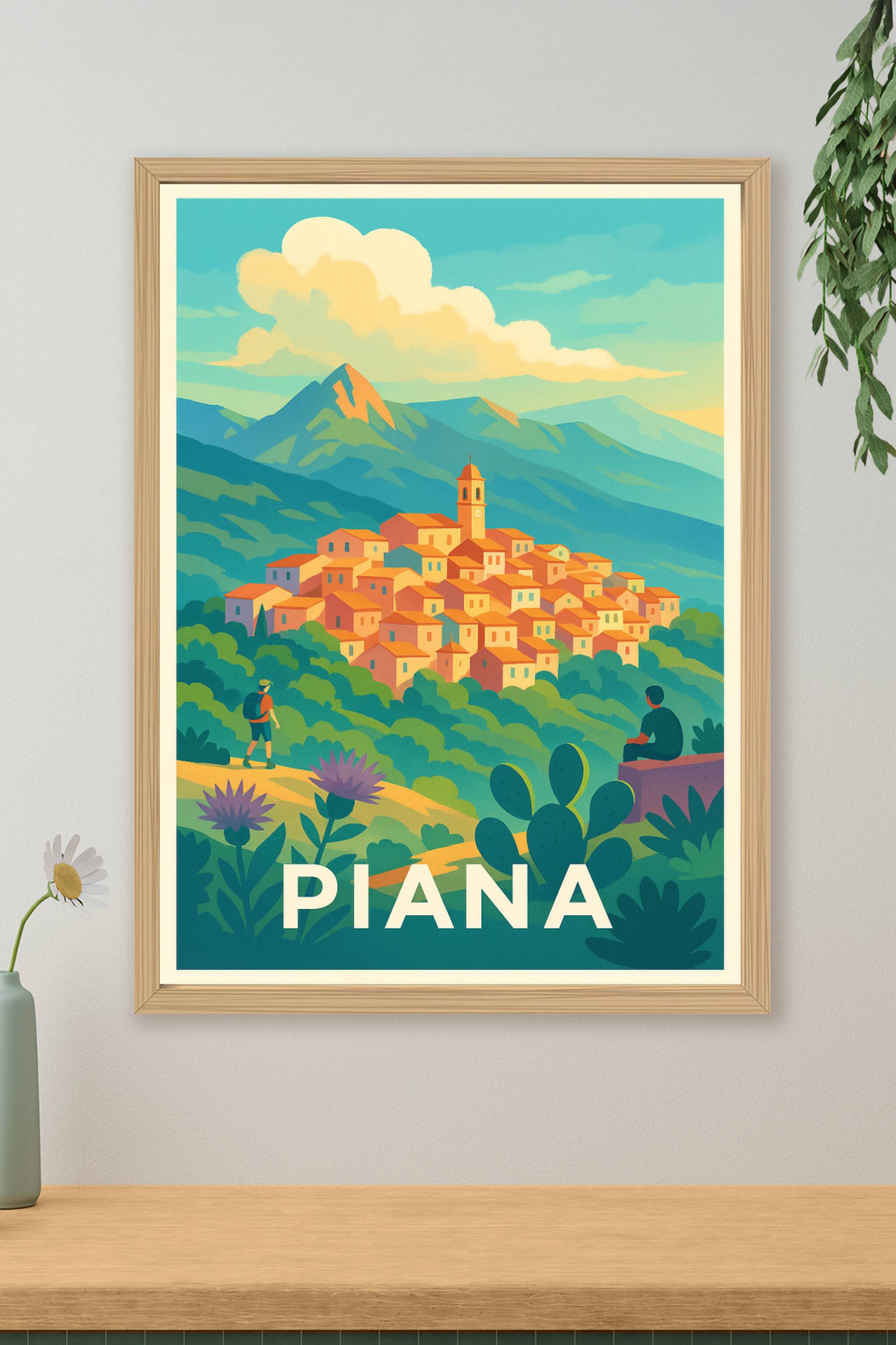 Affiche de Piana - Charme pittoresque au cœur des montagnes corses