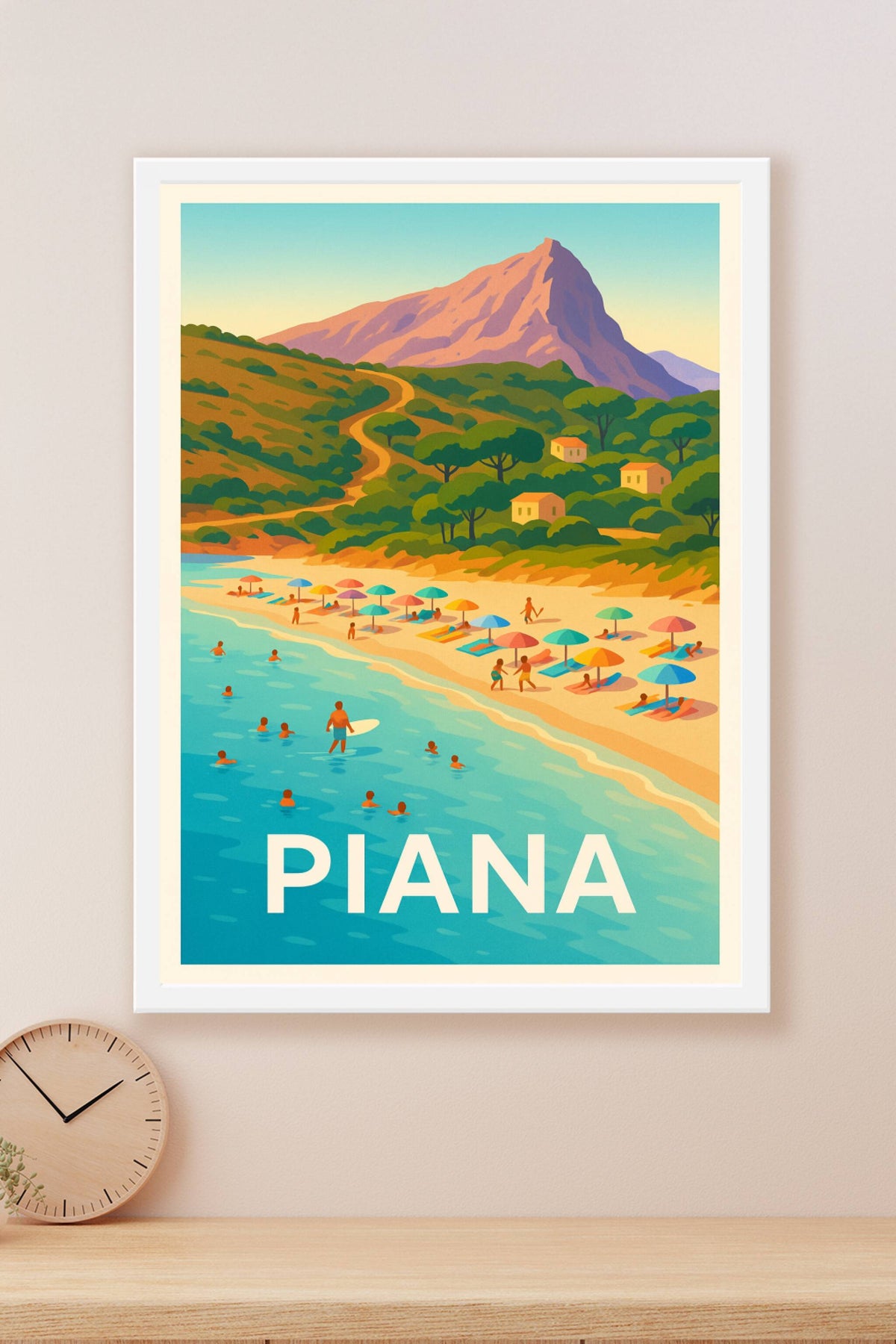 Affiche Piana — Évasion en bord de mer ensoleillée · poster d'art de Piana