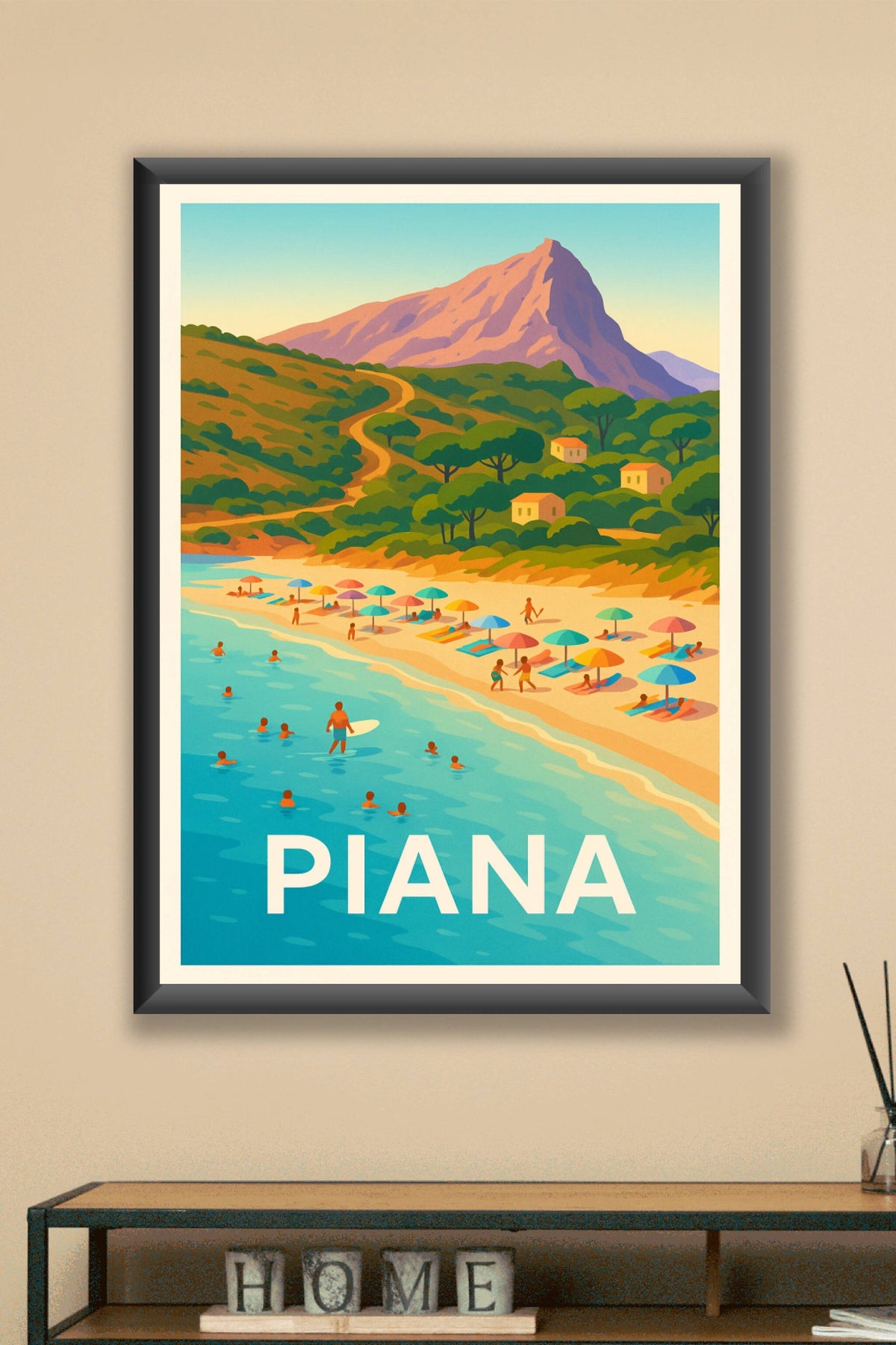 Affiche Piana — Évasion en bord de mer ensoleillée · poster d'art de Piana
