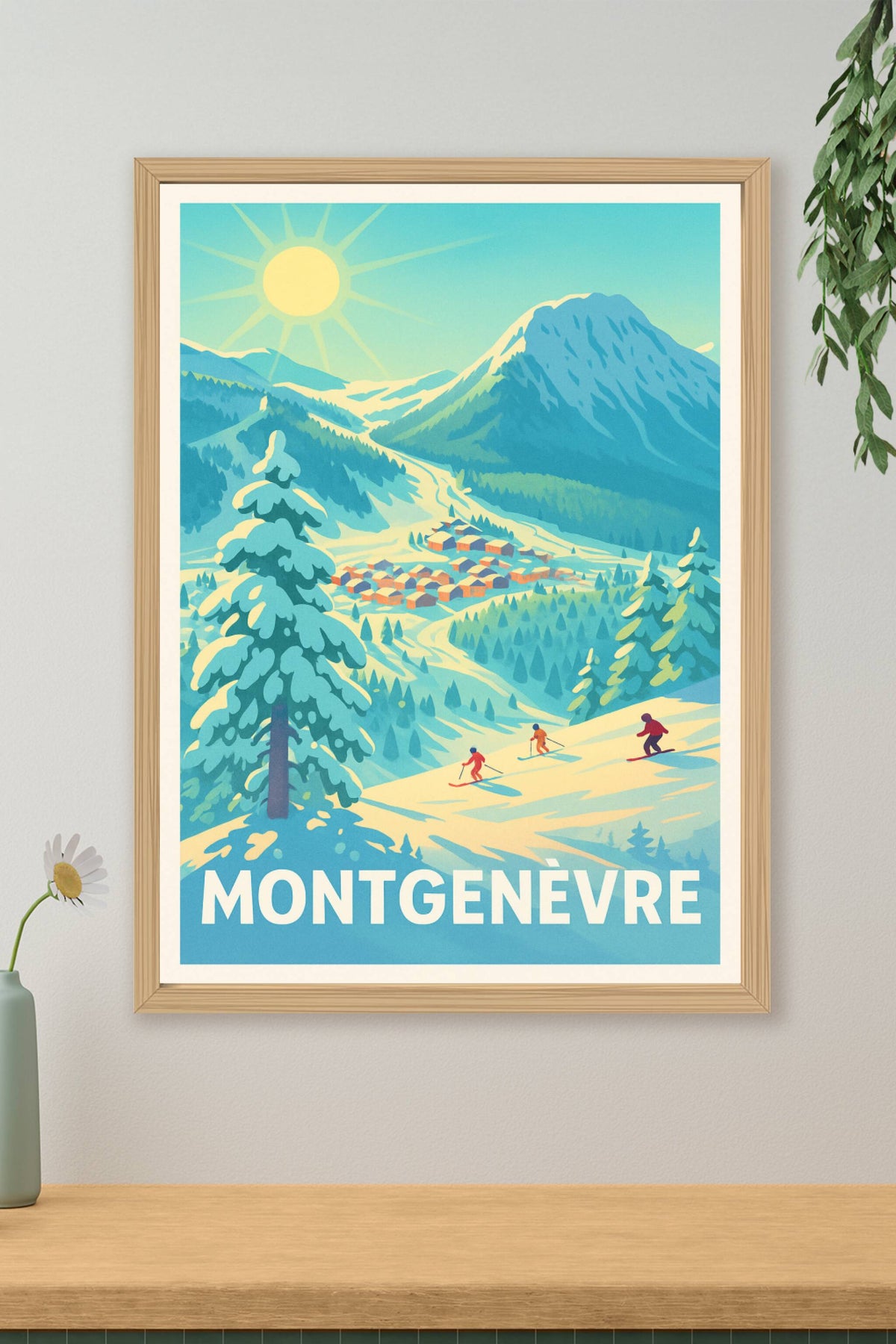 Affiche Montgenèvre — Évasion hivernale au cœur des Alpes · poster d'art de Montgenèvre