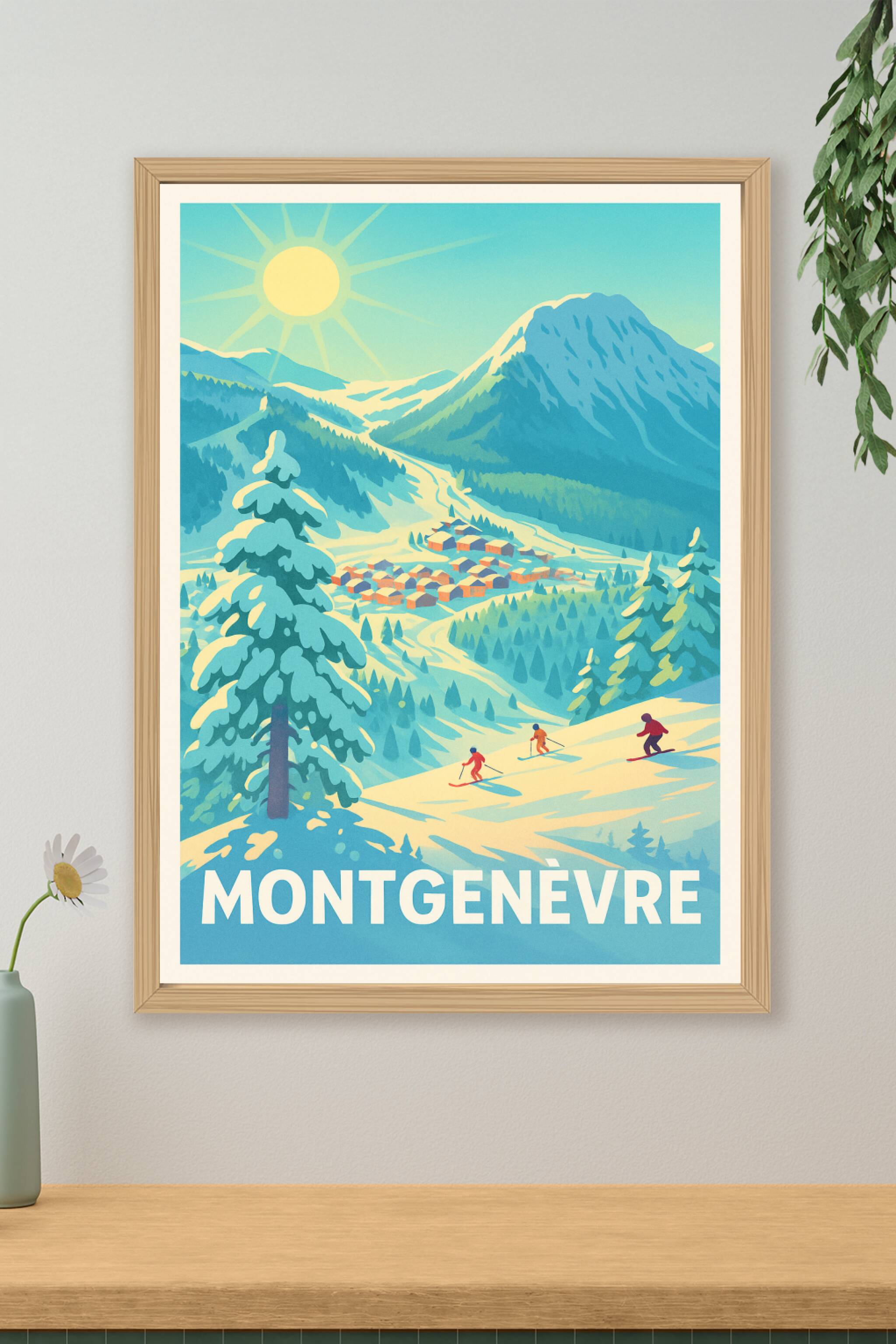 Affiche de Montgenèvre - Évasion hivernale au cœur des Alpes