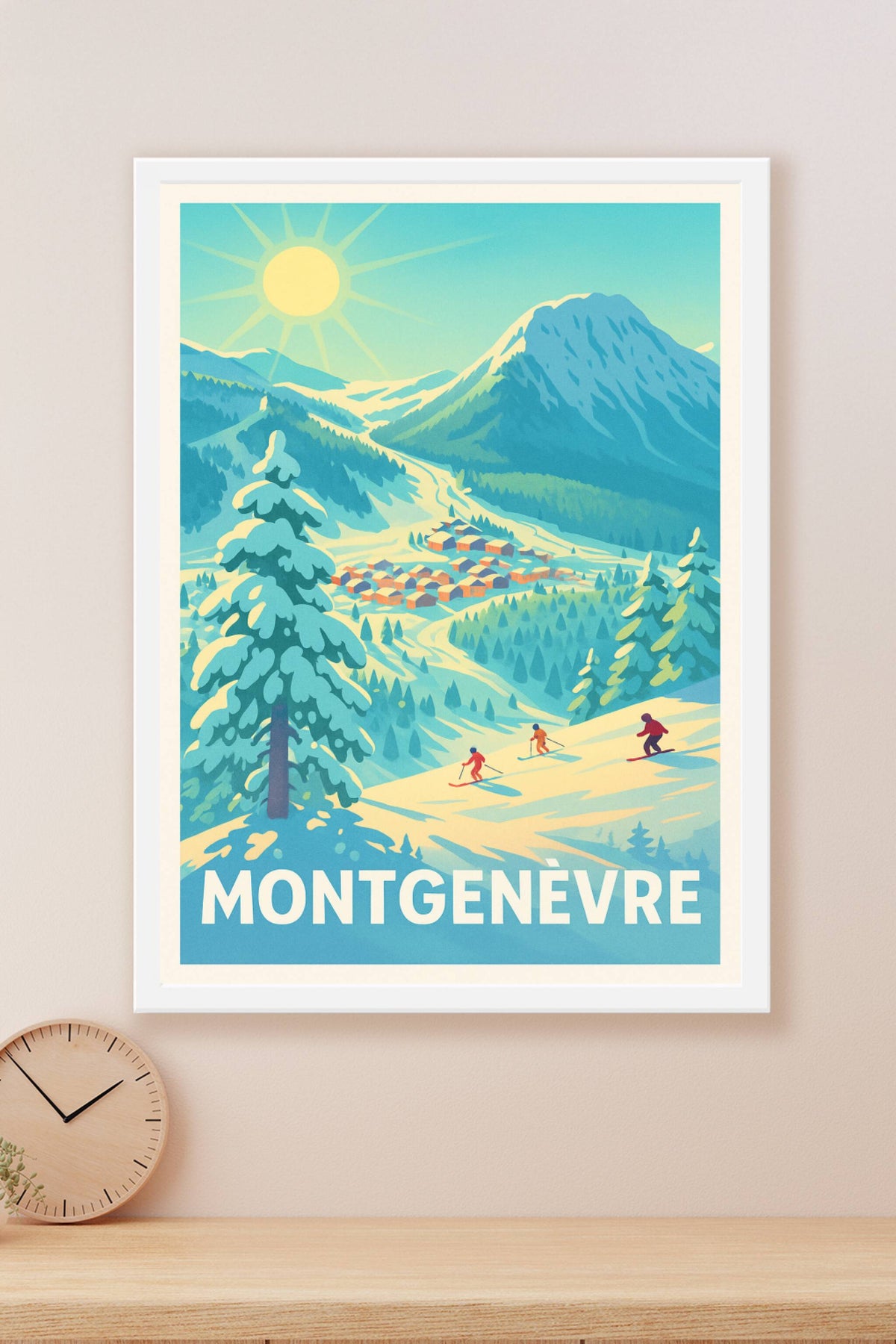 Affiche Montgenèvre — Évasion hivernale au cœur des Alpes · poster d'art de Montgenèvre