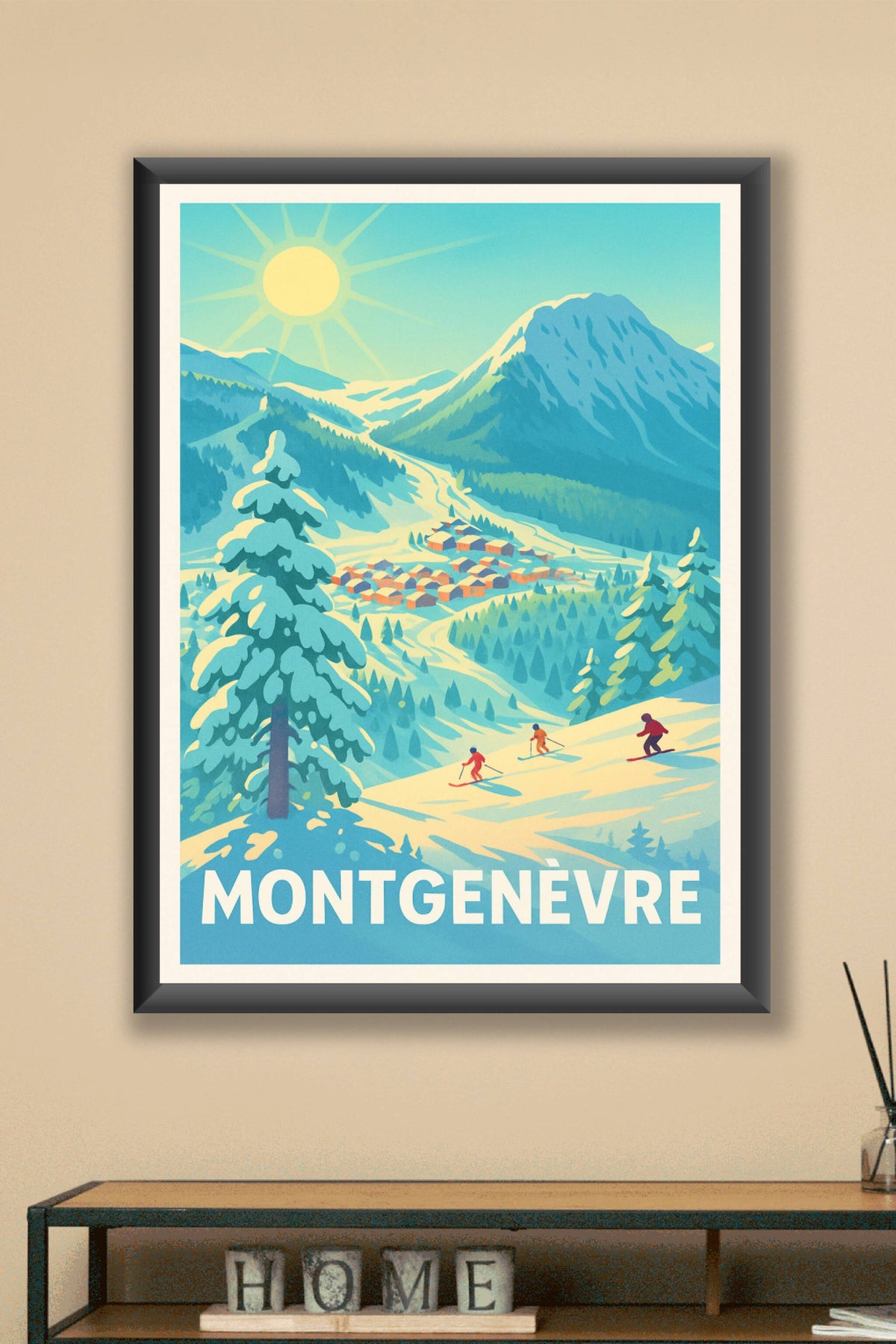 Affiche Montgenèvre — Évasion hivernale au cœur des Alpes · poster d'art de Montgenèvre