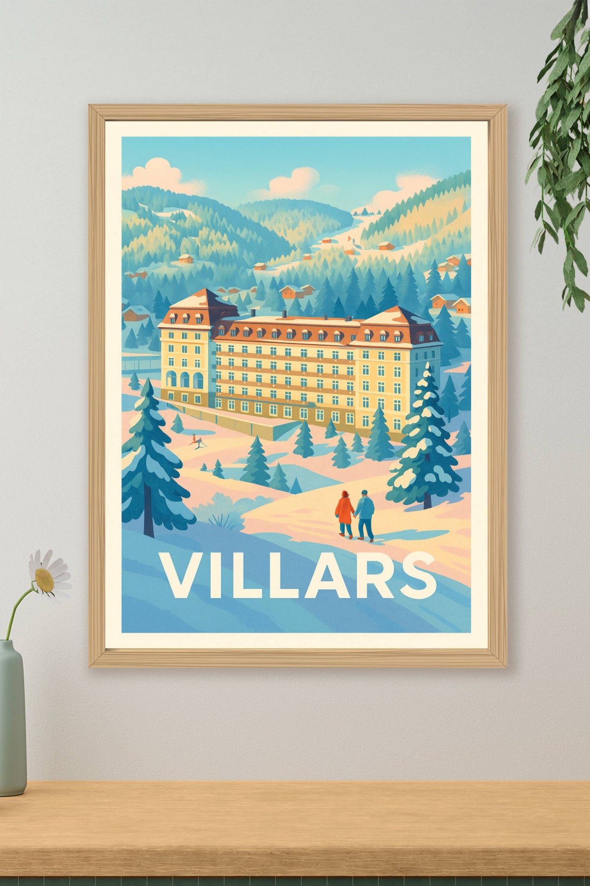 Affiche Villars — Escapade hivernale au cœur des Alpes · poster d'art de Villars