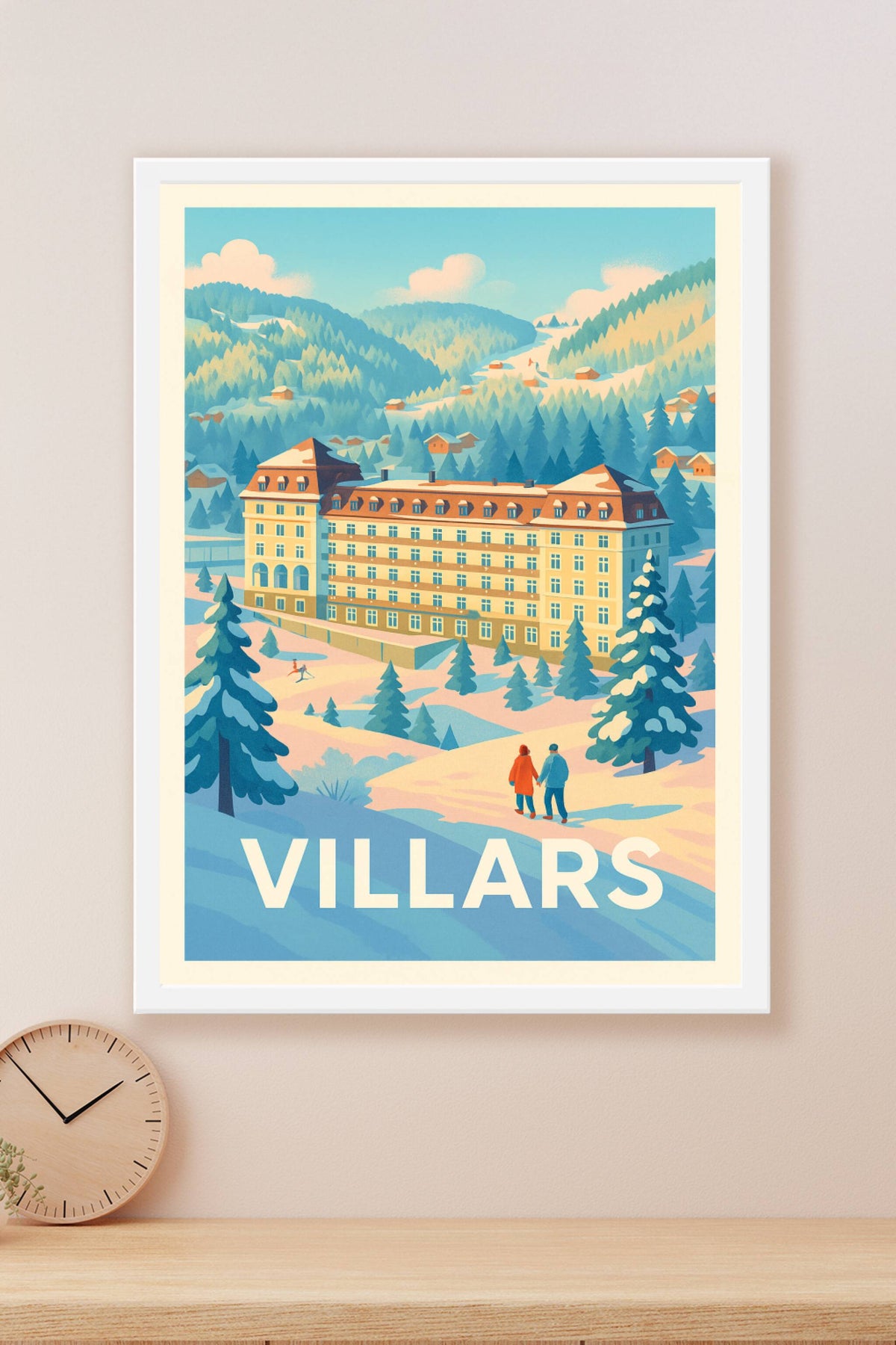 Affiche Villars — Escapade hivernale au cœur des Alpes · poster d'art de Villars