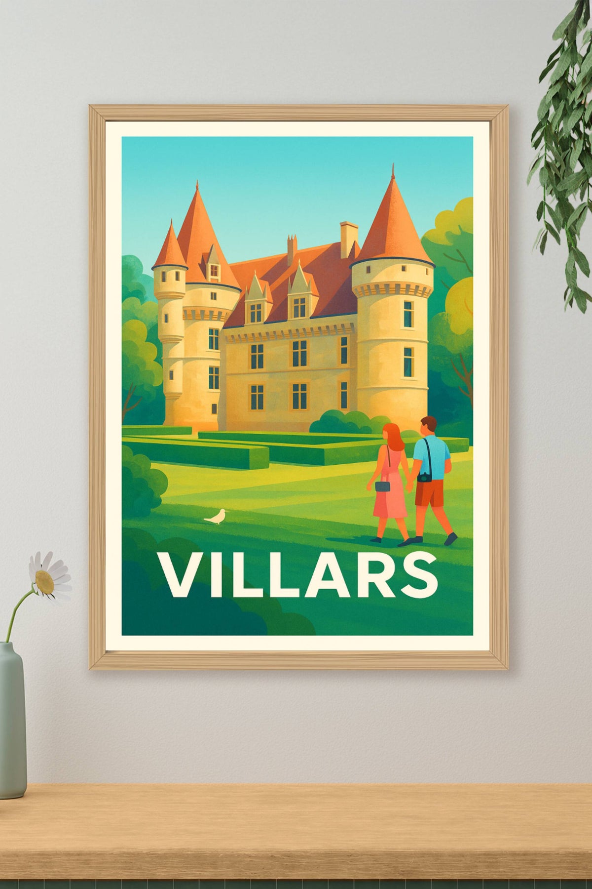 Affiche Villars — Escapade romantique au château · poster d'art de Villars