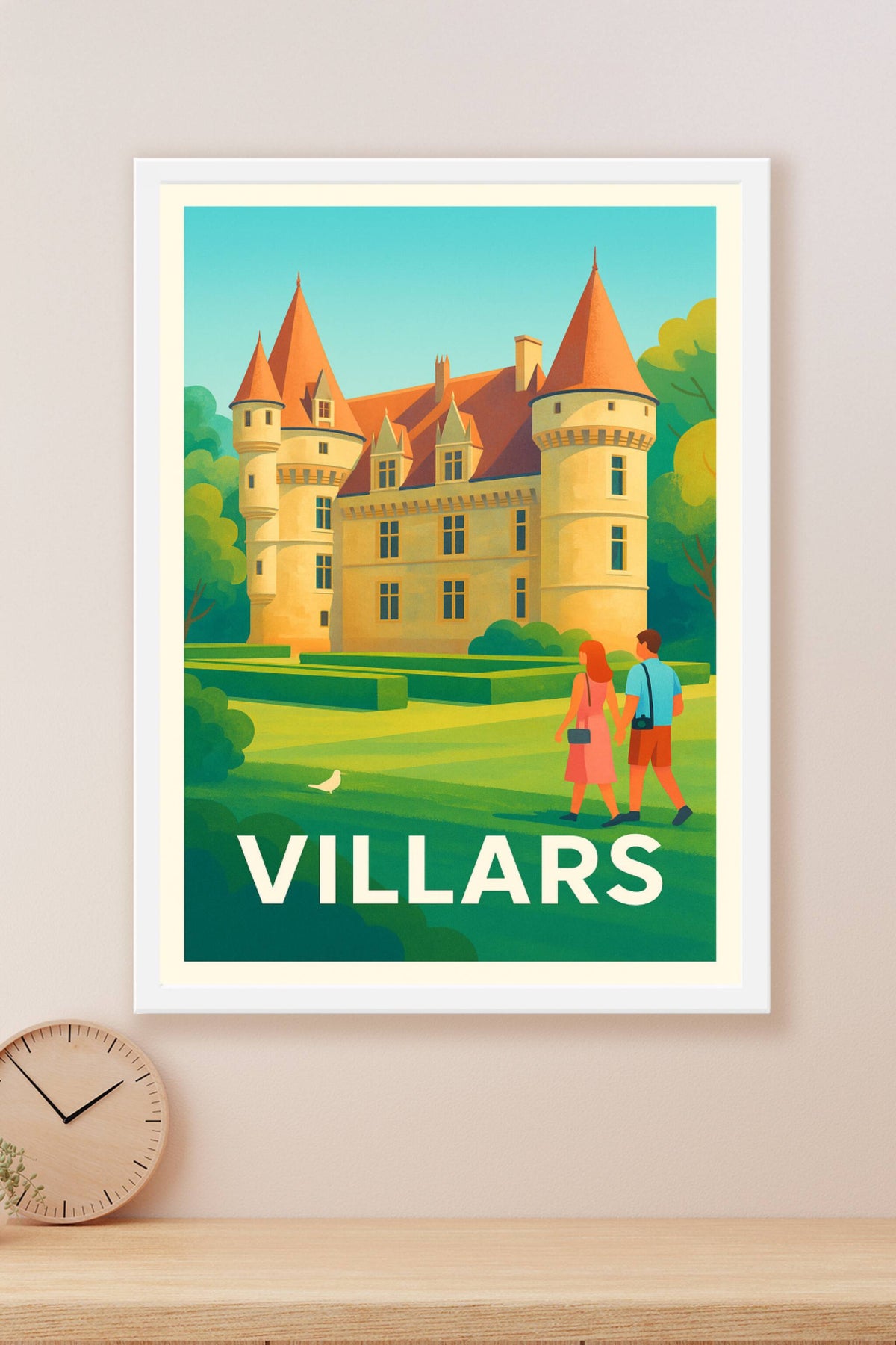 Affiche Villars — Escapade romantique au château · poster d'art de Villars