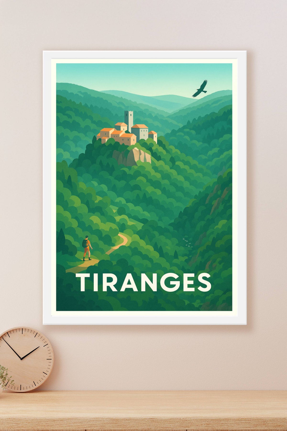 Affiche Tiranges — Évasion au cœur des monts verdoyants · poster d'art de Tiranges