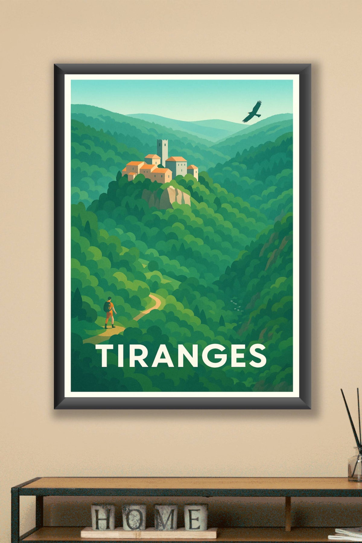 Affiche Tiranges — Évasion au cœur des monts verdoyants · poster d'art de Tiranges