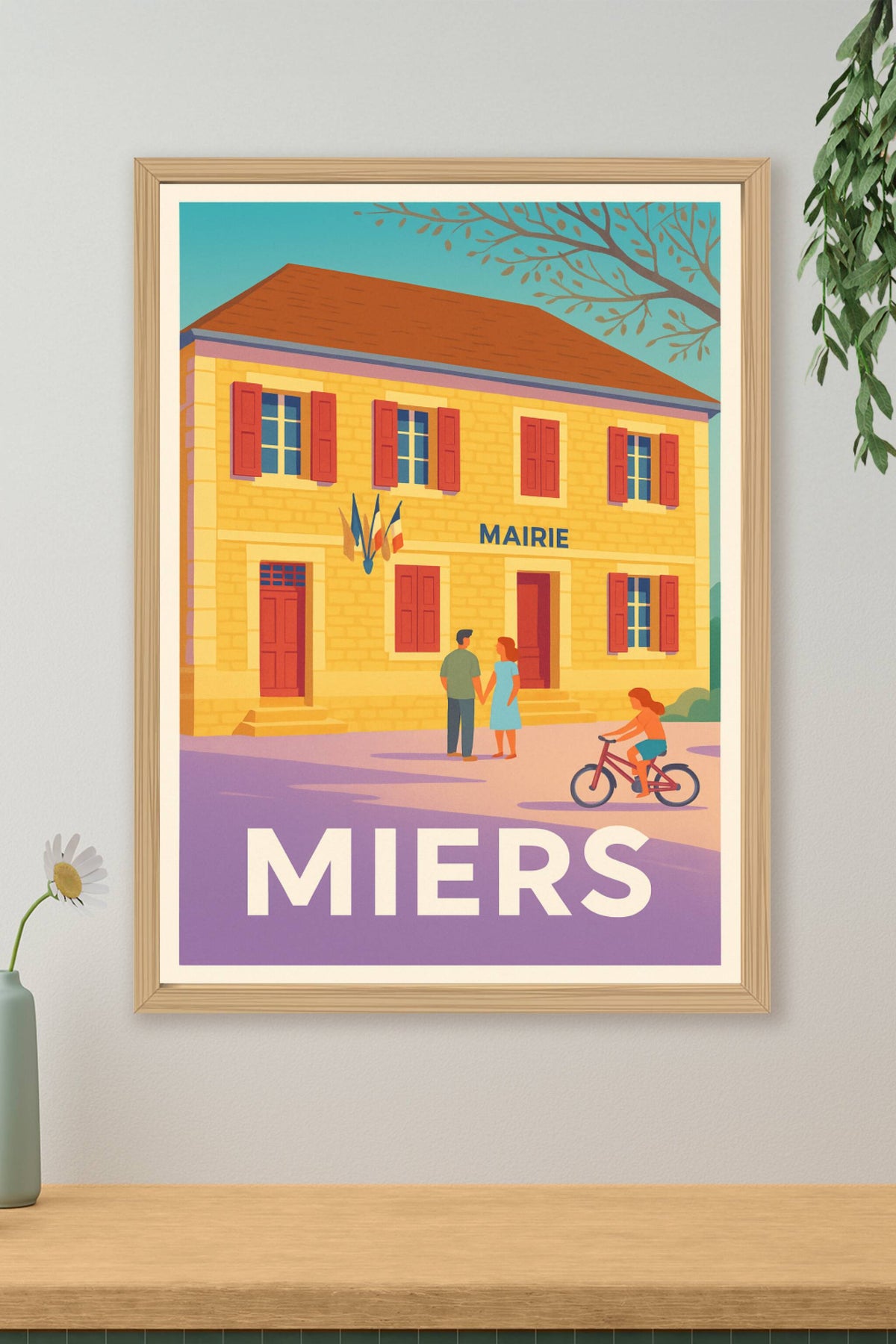 Affiche Miers — Douceur de vie au cœur du village · poster d'art de Miers
