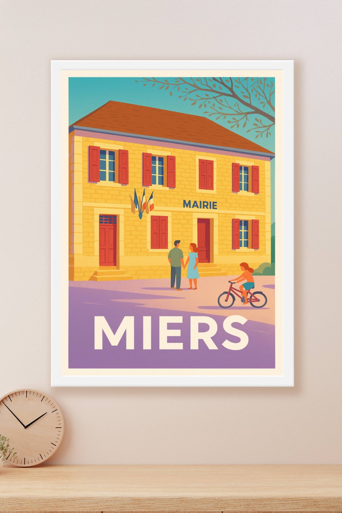 Affiche Miers — Douceur de vie au cœur du village · poster d'art de Miers