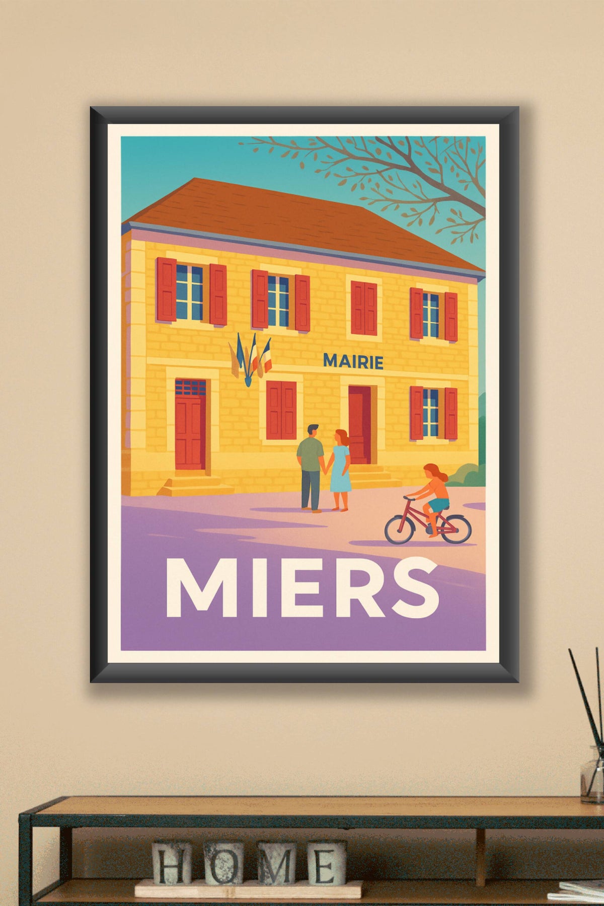 Affiche Miers — Douceur de vie au cœur du village · poster d'art de Miers