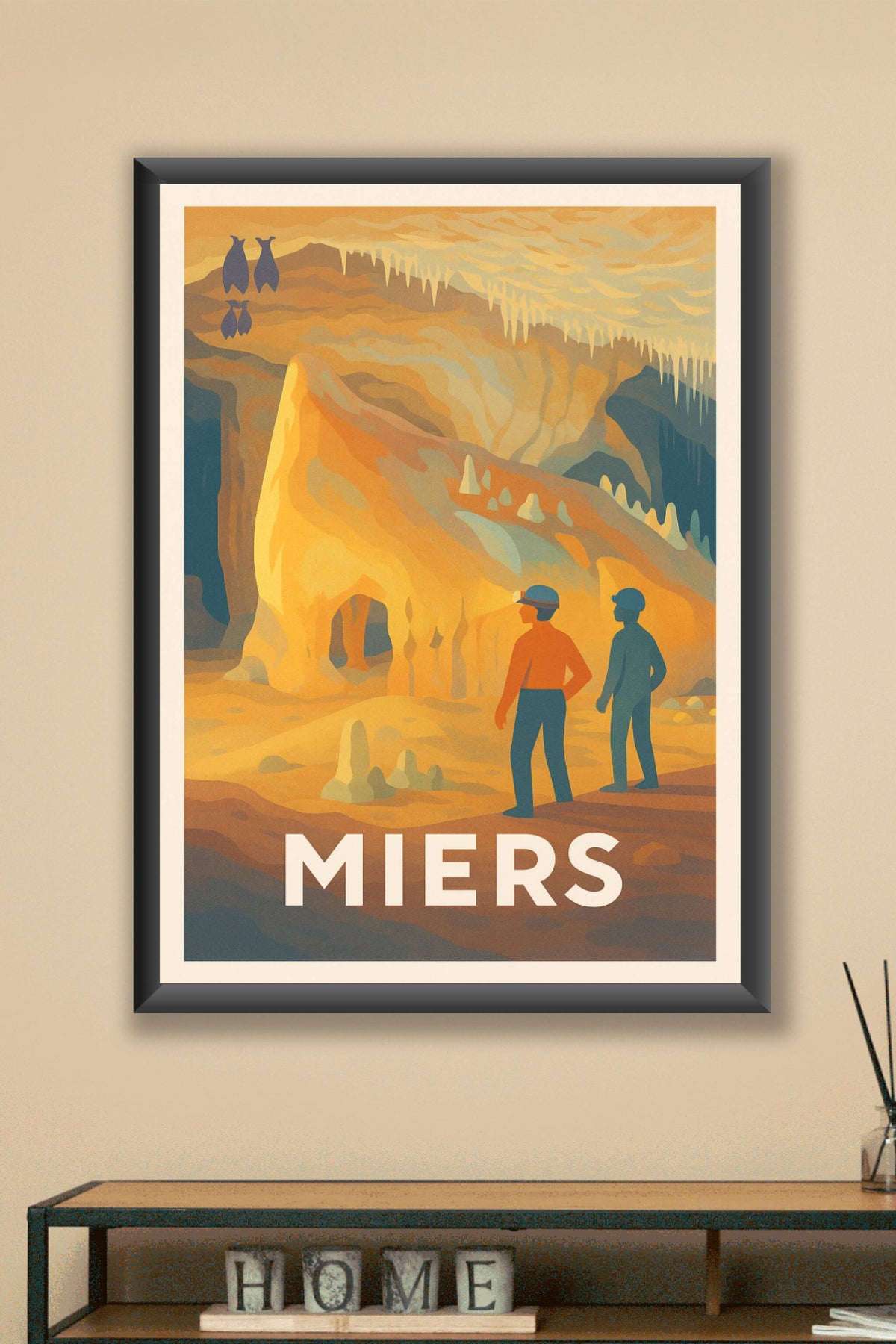 Affiche Miers — Explorez les merveilles souterraines · poster d'art de Miers