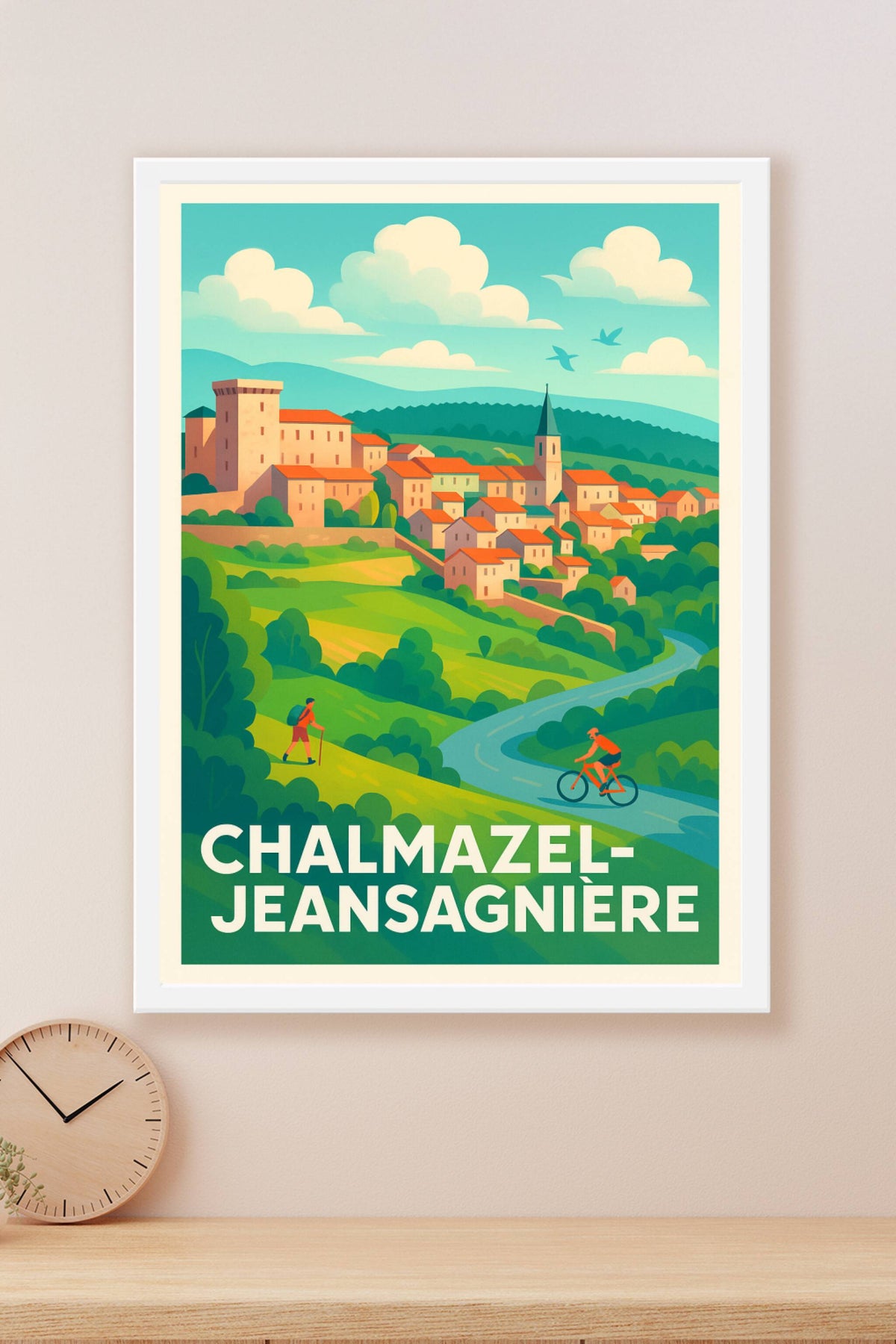 Affiche Chalmazel-Jeansagnière — Évasion verte et village pittoresque · poster d'art de Chalmazel-Jeansagnière