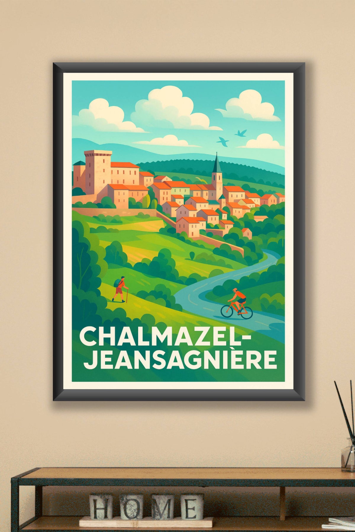 Affiche Chalmazel-Jeansagnière — Évasion verte et village pittoresque · poster d'art de Chalmazel-Jeansagnière