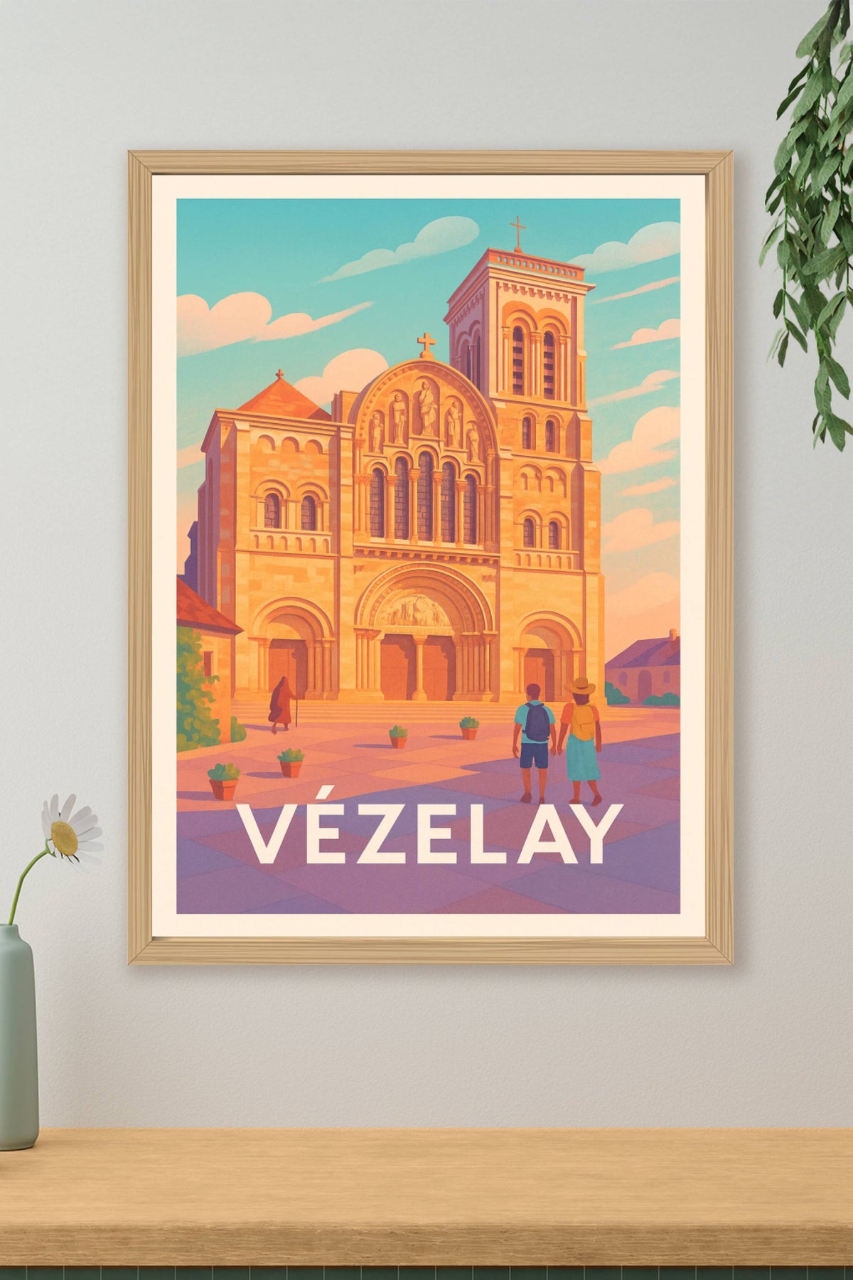 Affiche Vézelay — L'élégance du patrimoine historique · poster d'art de Vézelay