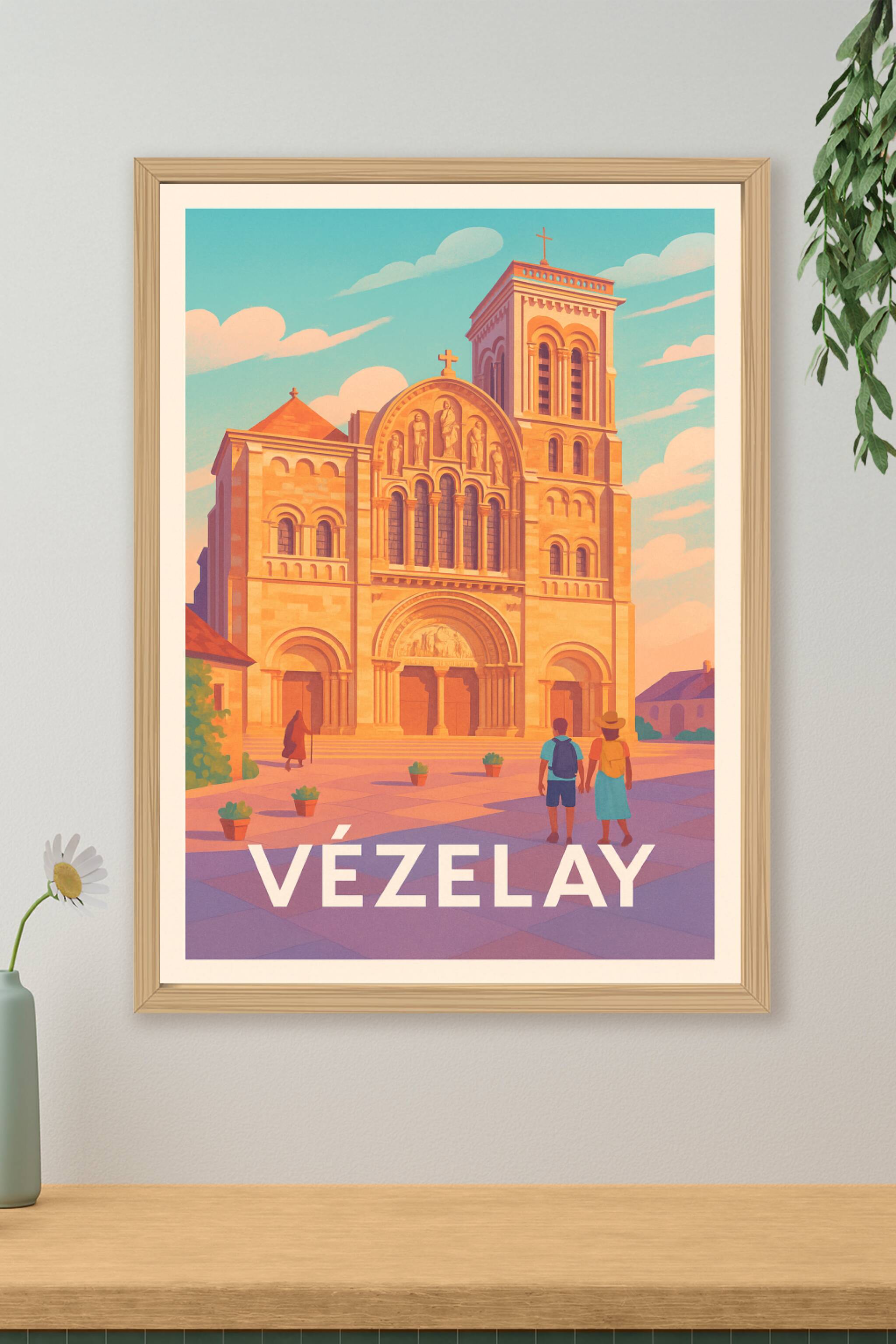 Affiche de Vézelay - L'élégance du patrimoine historique