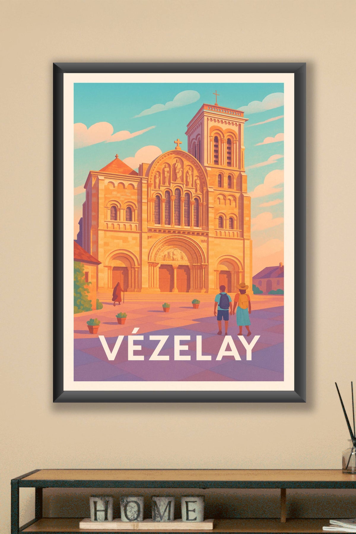 Affiche Vézelay — L'élégance du patrimoine historique · poster d'art de Vézelay