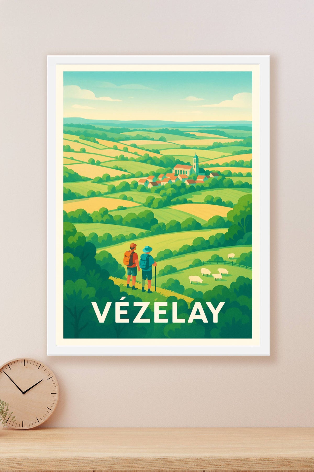 Affiche Vézelay — Escapade bucolique au cœur de la campagne · poster d'art de Vézelay