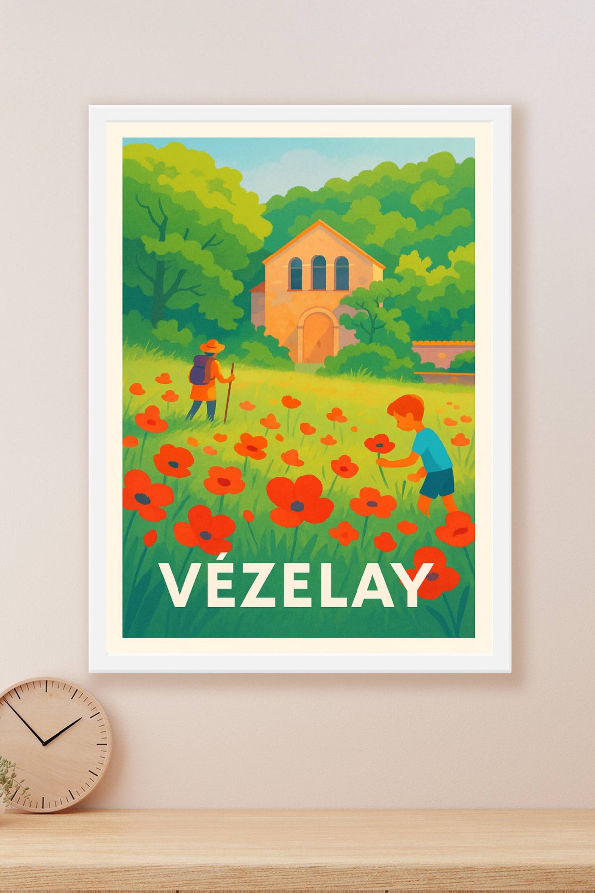 Affiche Vézelay — Poésie et nature en pleine floraison · poster d'art de Vézelay