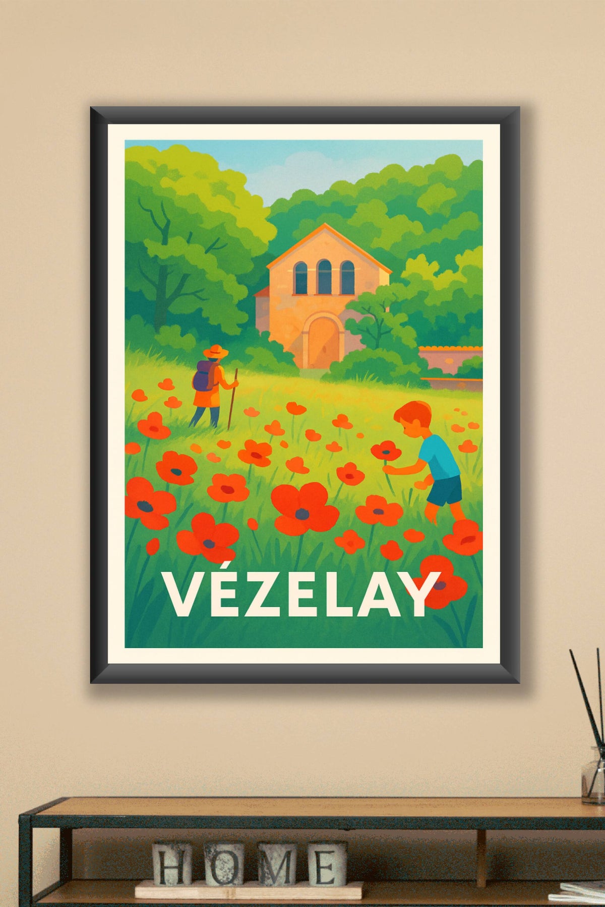 Affiche Vézelay — Poésie et nature en pleine floraison · poster d'art de Vézelay
