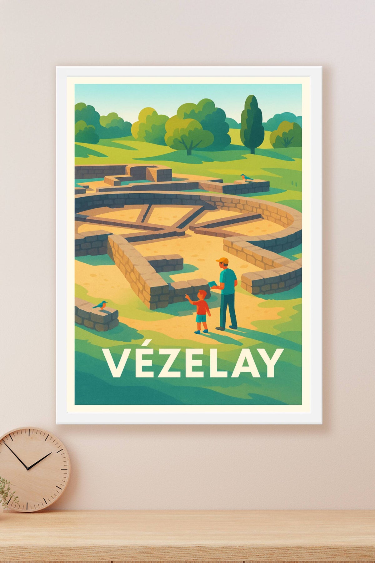 Affiche Vézelay — Un voyage au cœur de l'histoire · poster d'art de Vézelay